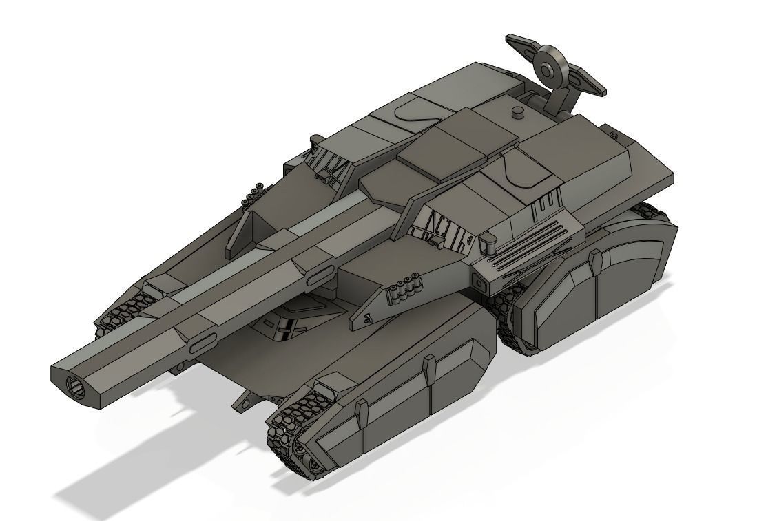 1-100 Linear tank 3D print model_7