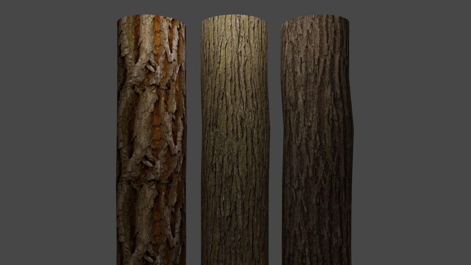 three logs Free low-poly 3D model_8
