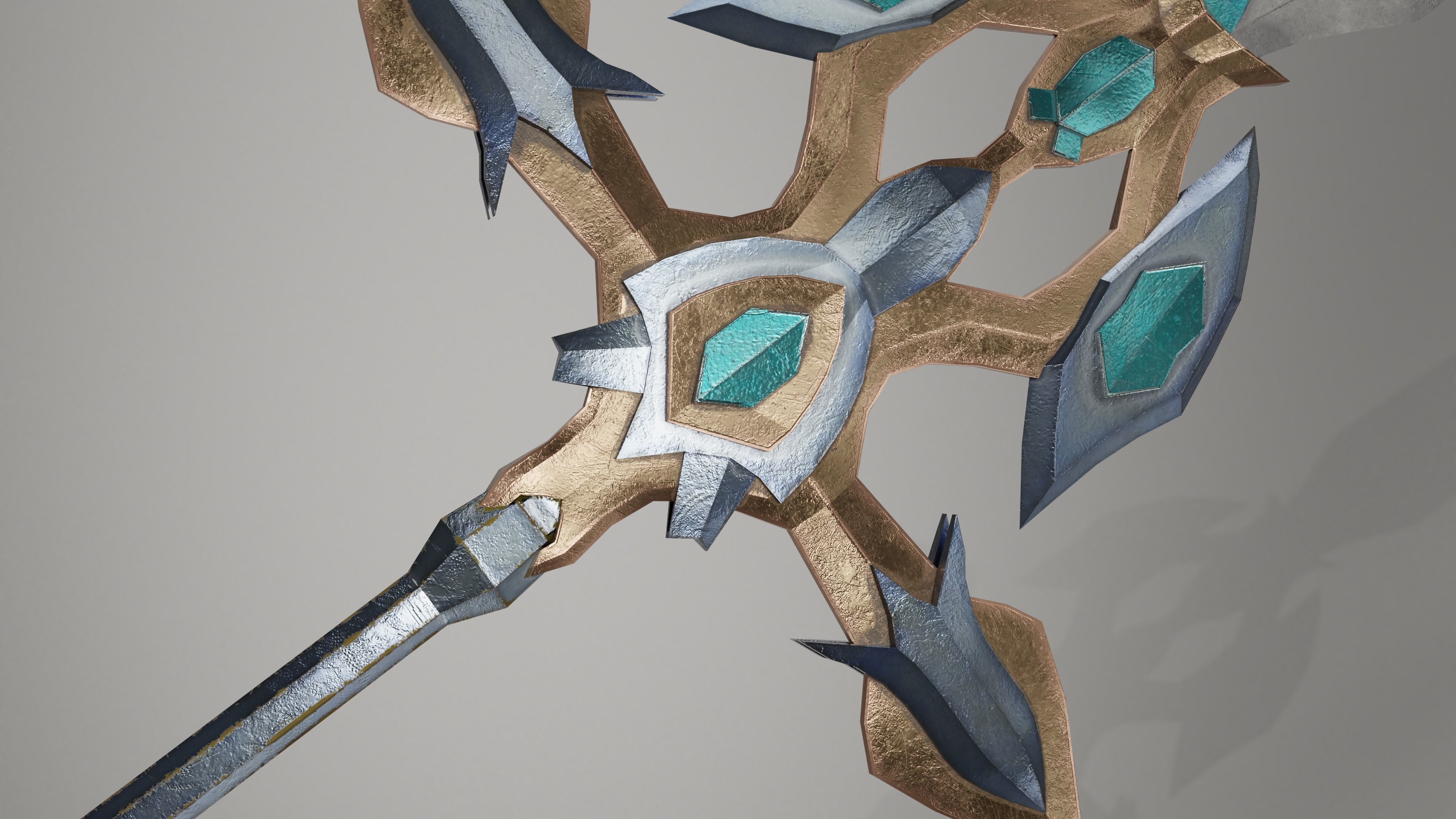 Game Ready Low-poly Angel Sword 3D Model Low-poly 3D model_5