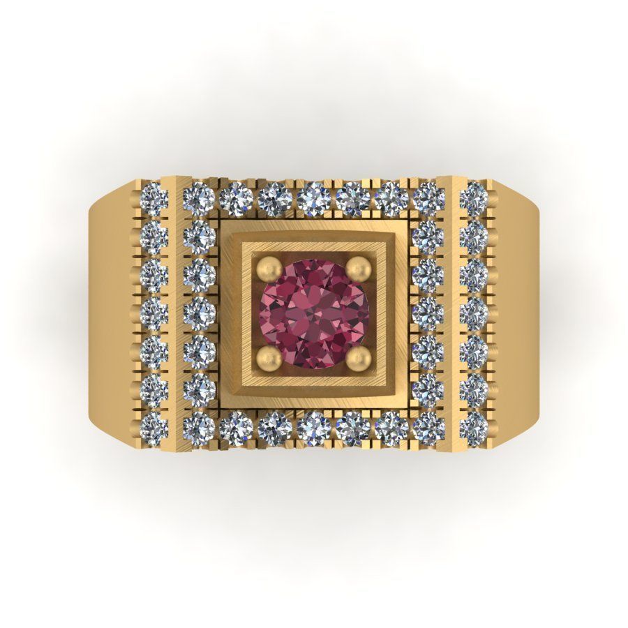 3d-model ring diamond and ruby engagement 3D print model_8