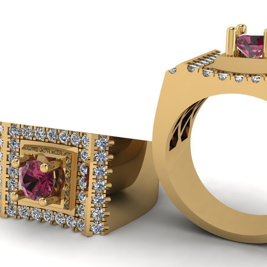 3d-model ring diamond and ruby engagement 3D print model_5