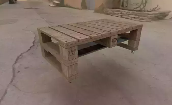 Pallet Wood Table 3D model