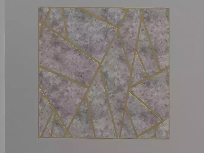 panelling wall with gold lines