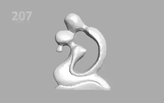 P207-T sculpture of couple holding hands