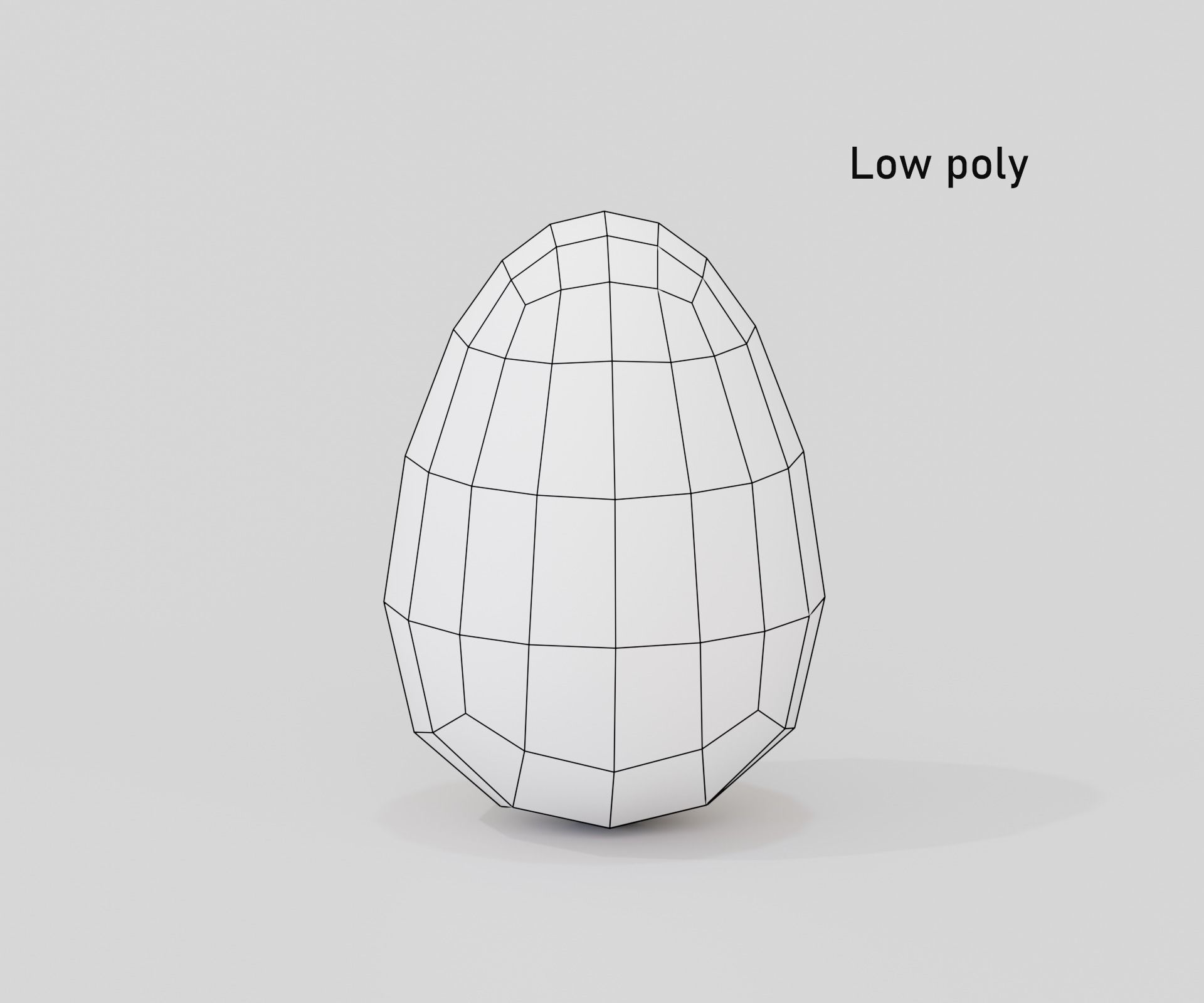 Creature egg Low-poly 3D model_12