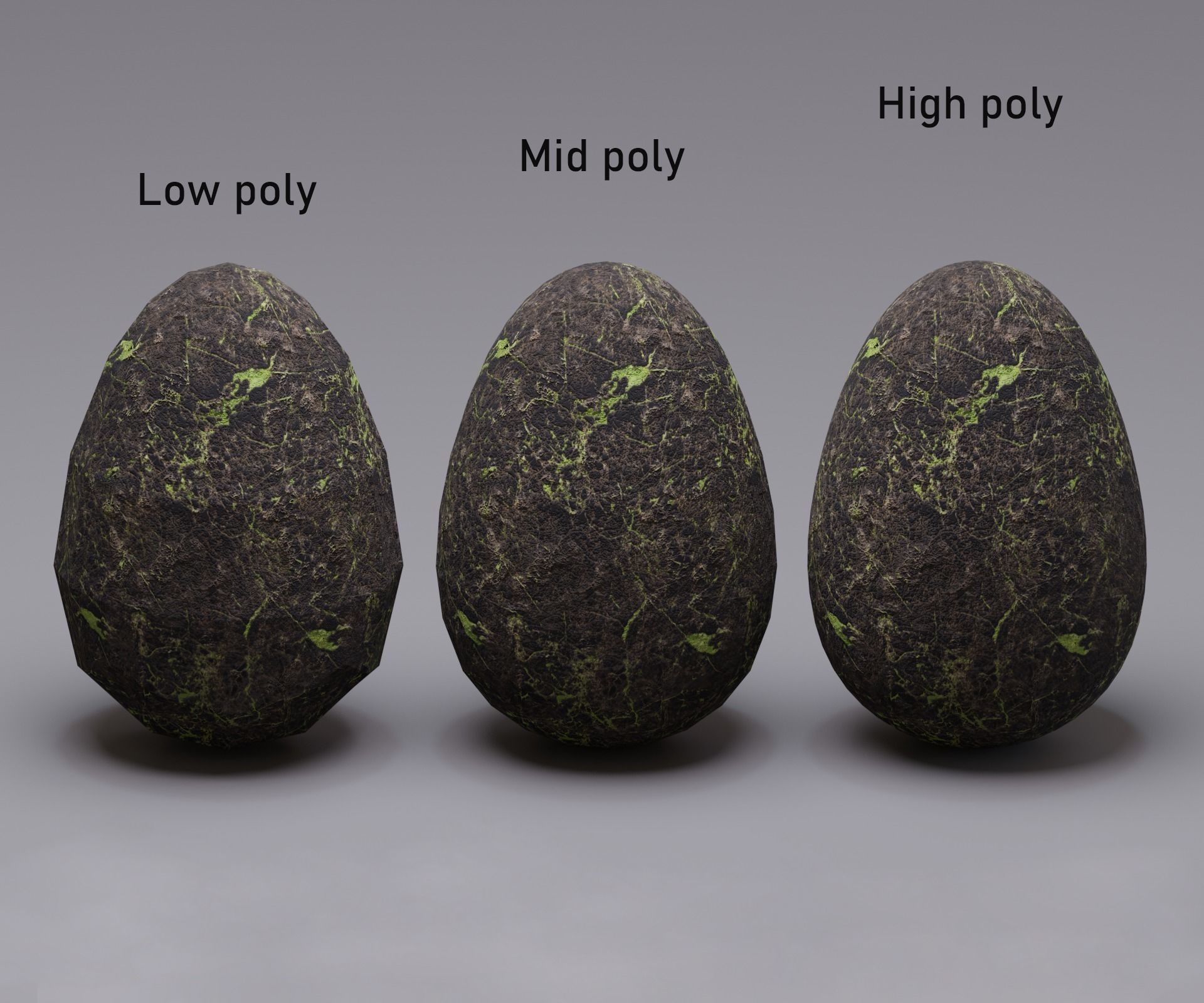 Creature egg Low-poly 3D model_11