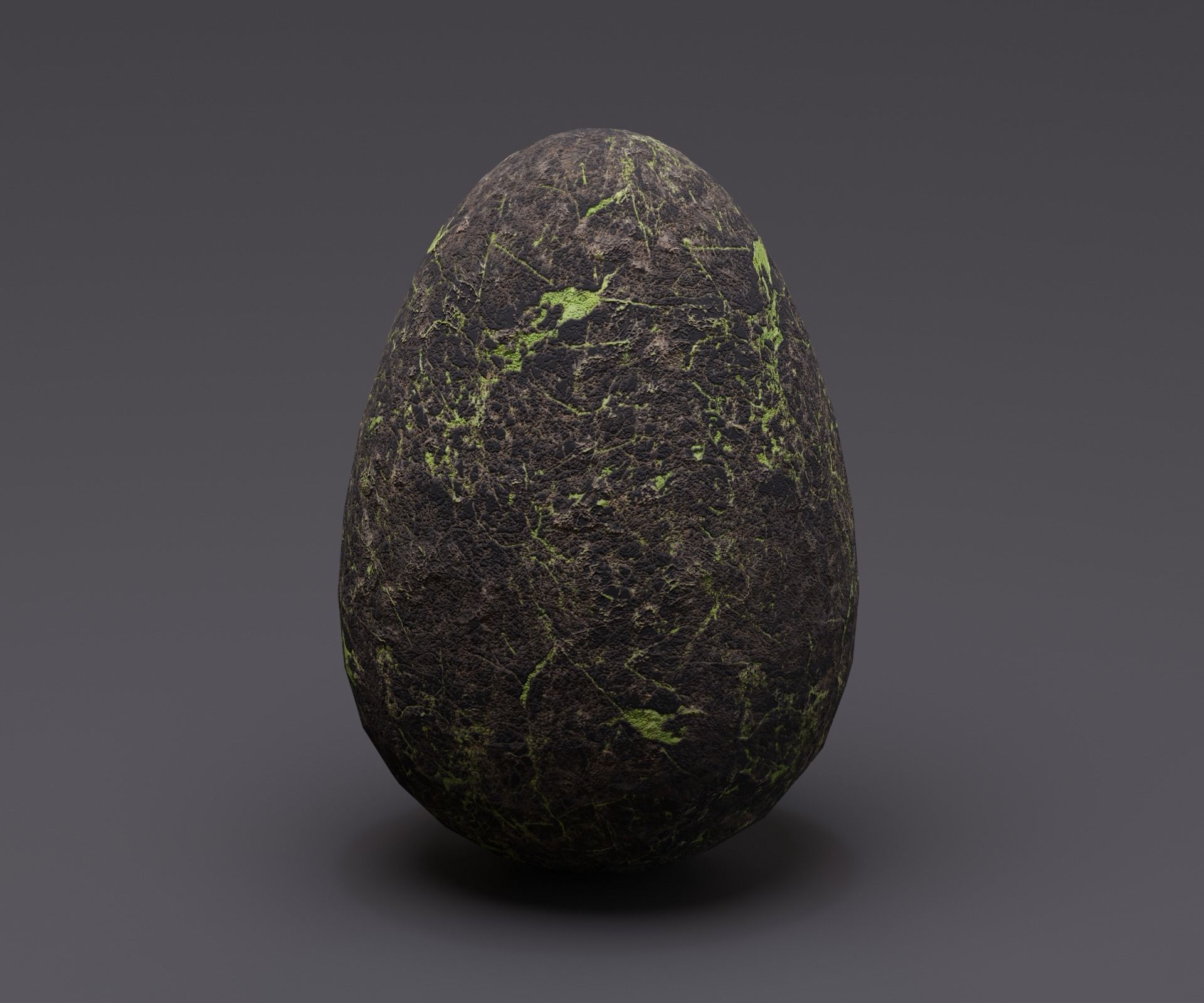 Creature egg Low-poly 3D model_2