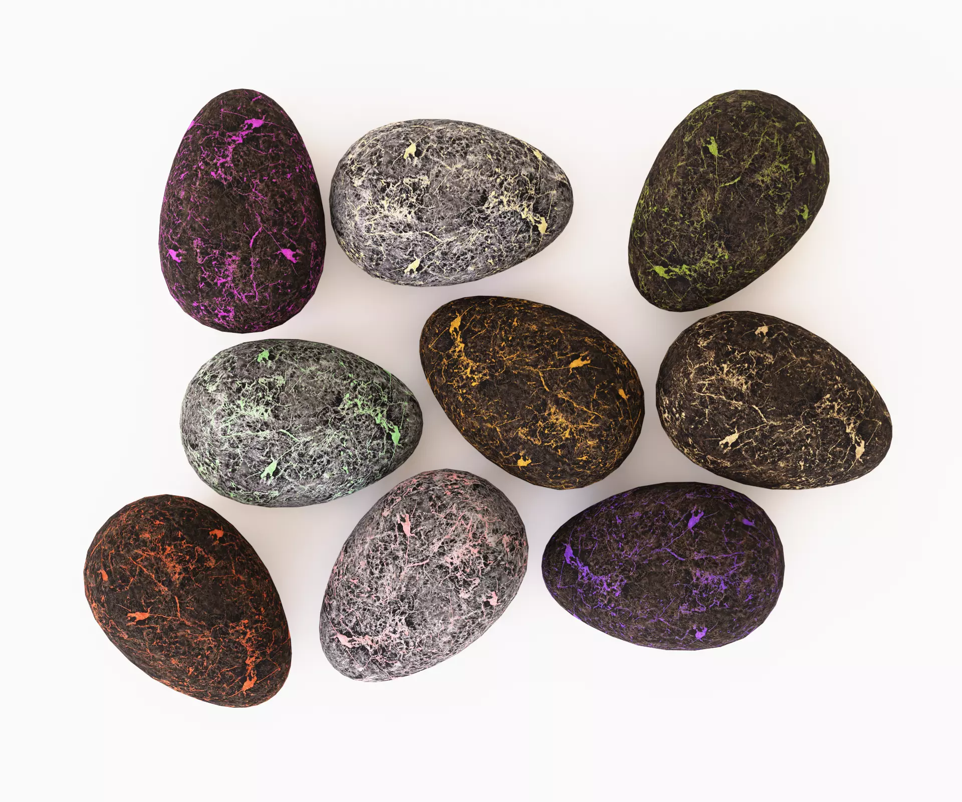 Creature egg Low-poly 3D model_0