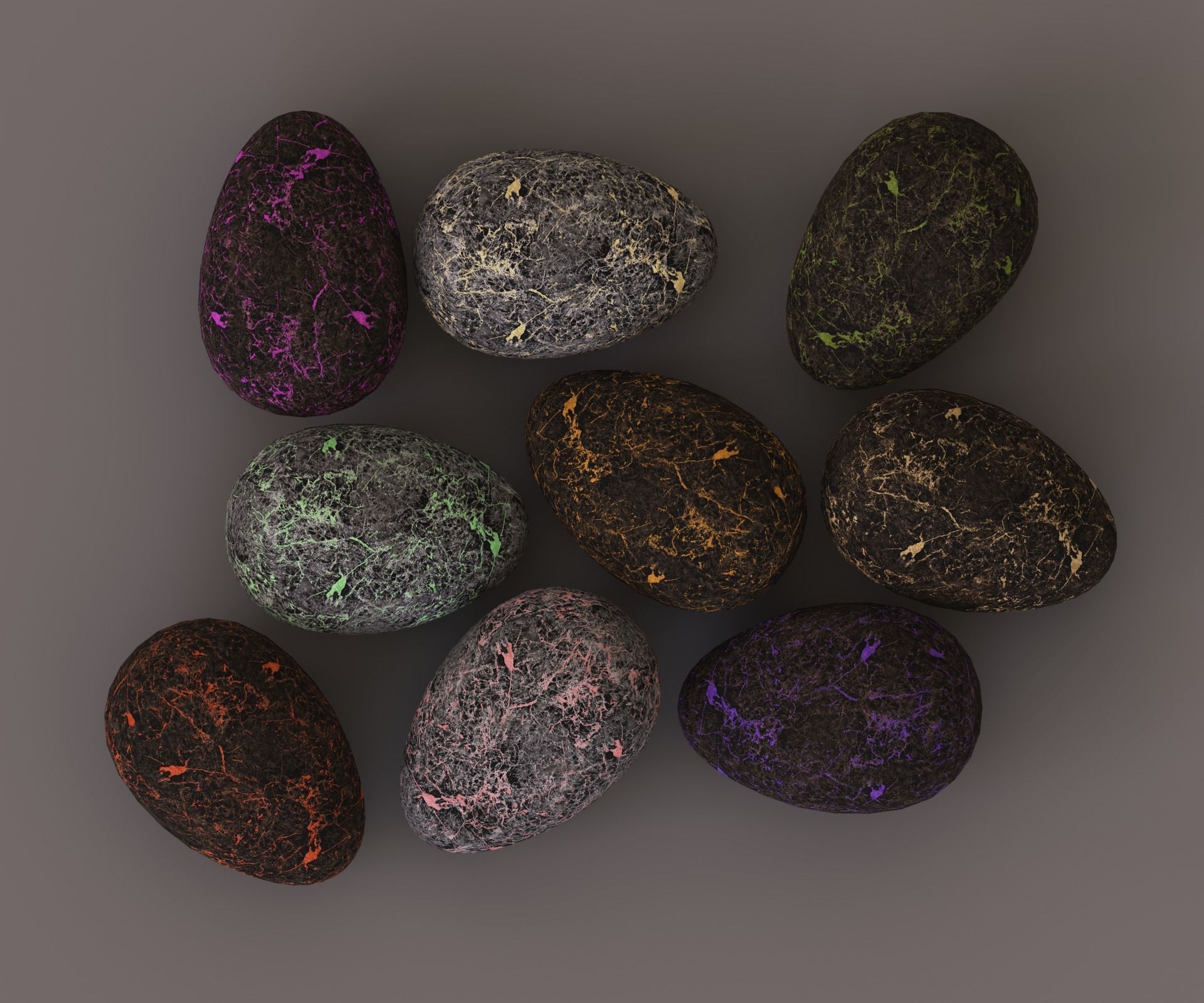 Creature egg Low-poly 3D model_1