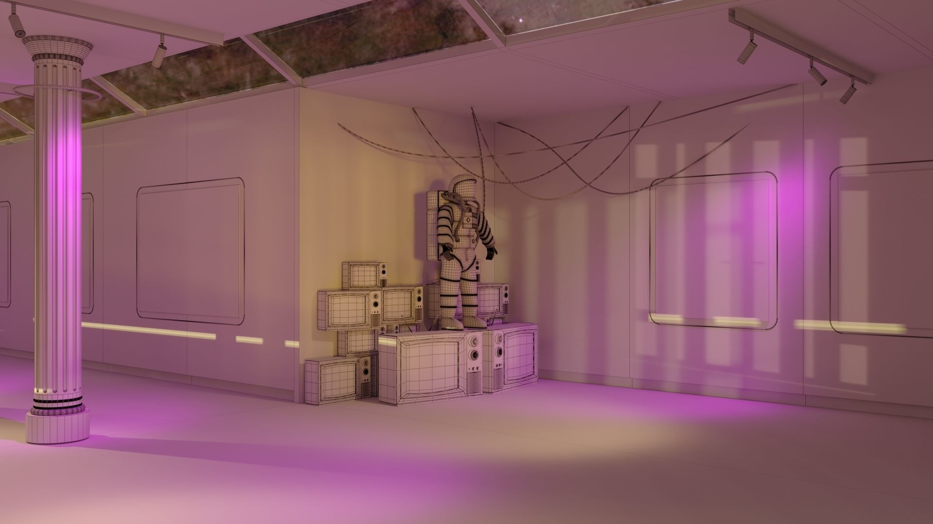 NFT Art Gallery 3D model_9