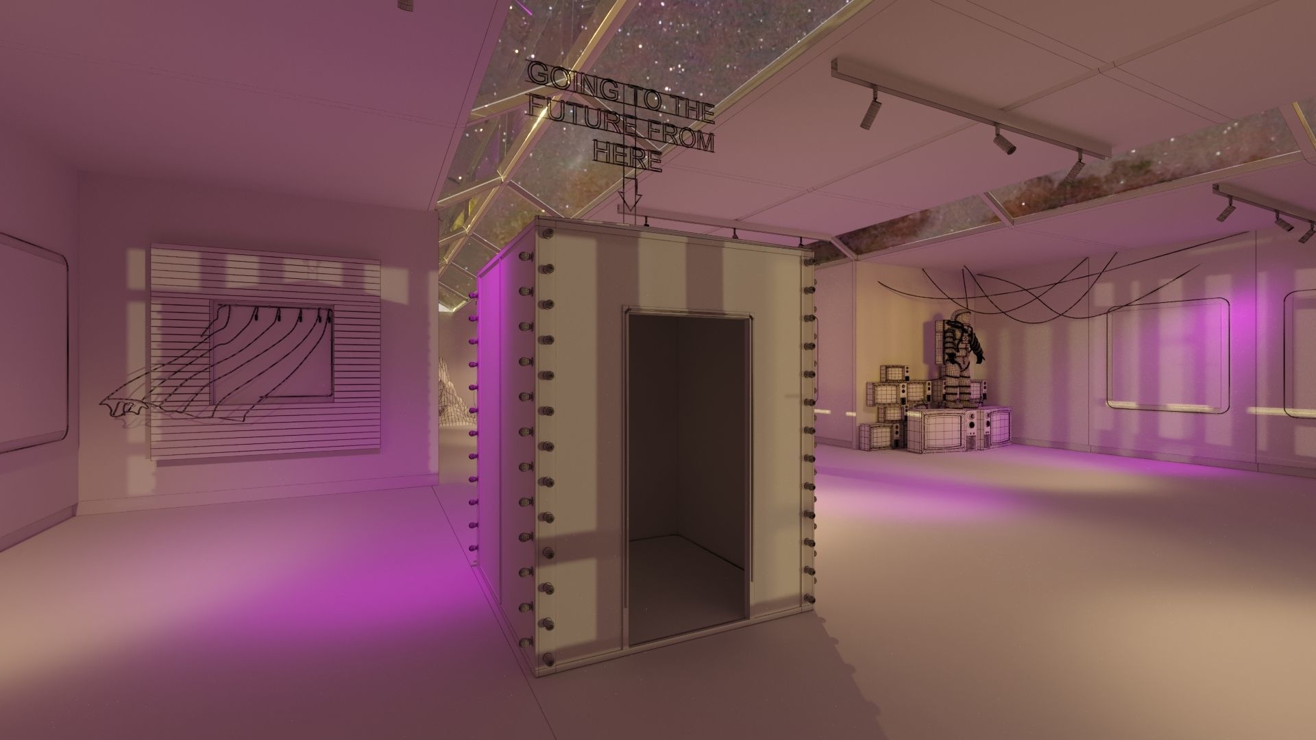 NFT Art Gallery 3D model_7