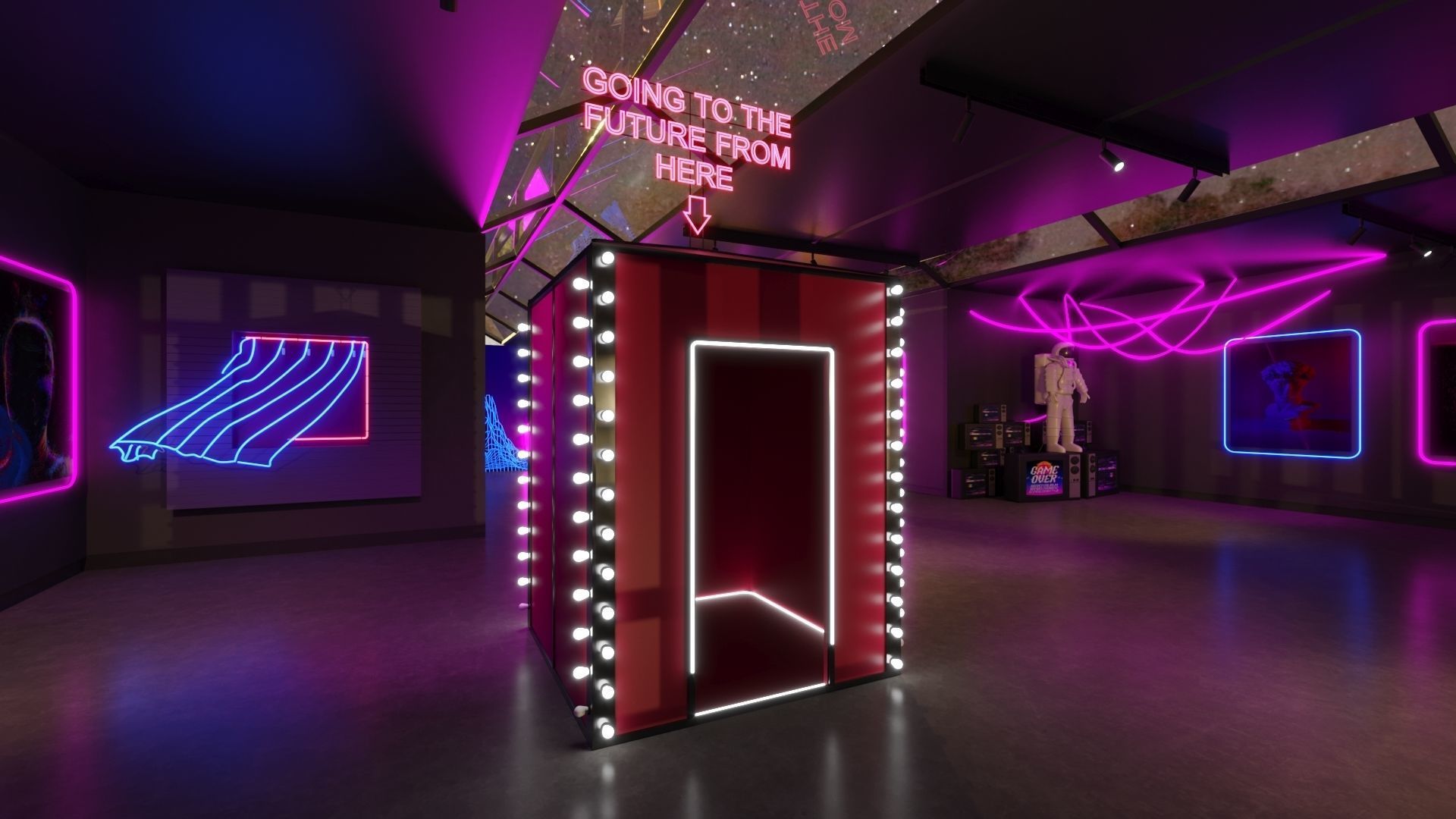 NFT Art Gallery 3D model_1