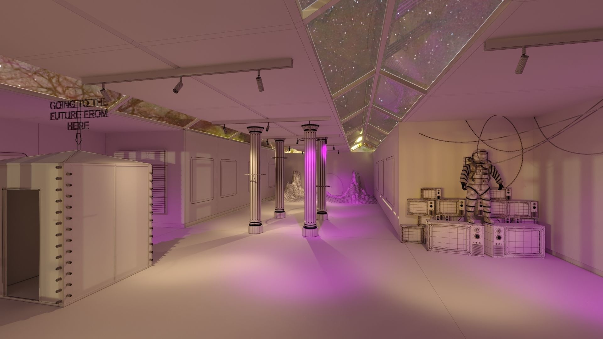 NFT Art Gallery 3D model_8