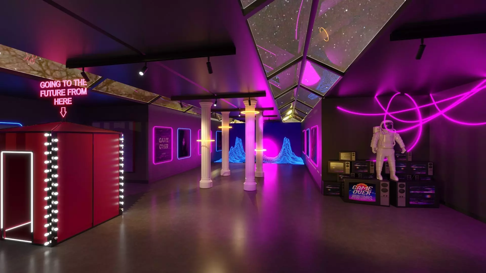 NFT Art Gallery 3D model_0