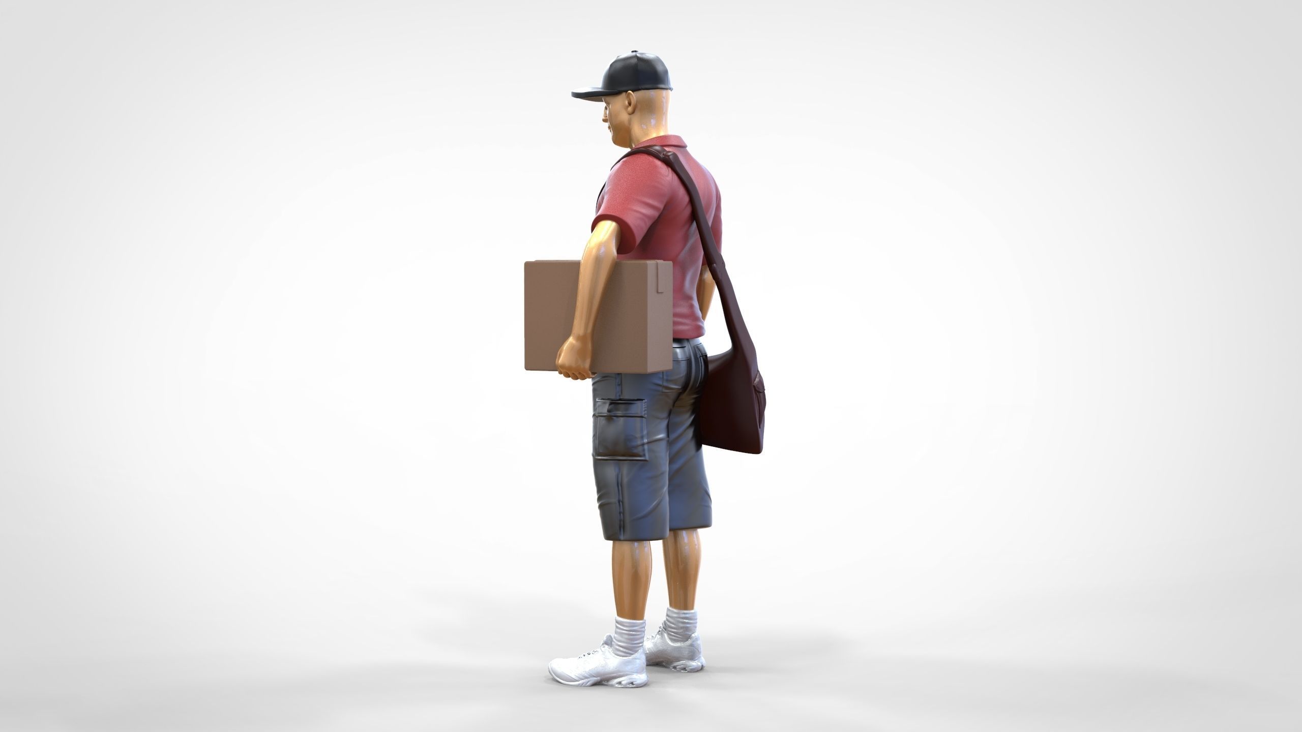 N1 Postman with Box 3D print model_33