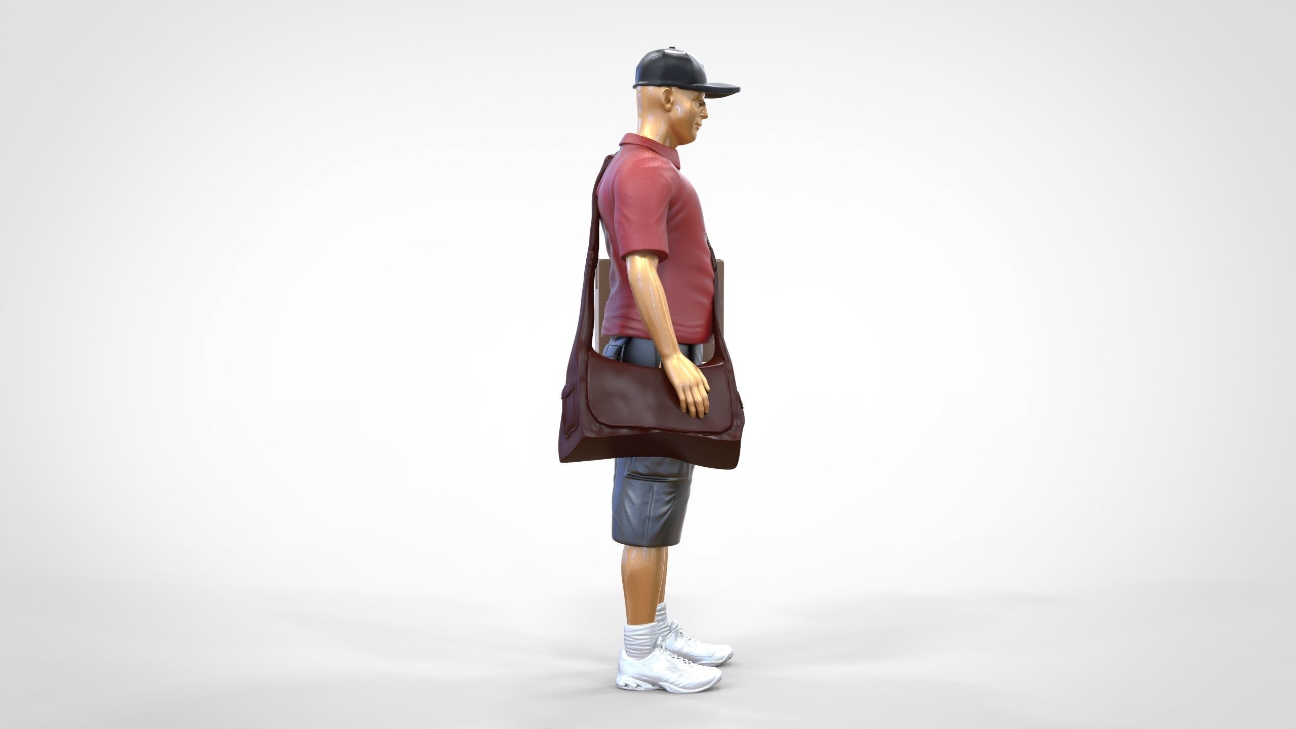 N1 Postman with Box 3D print model_13