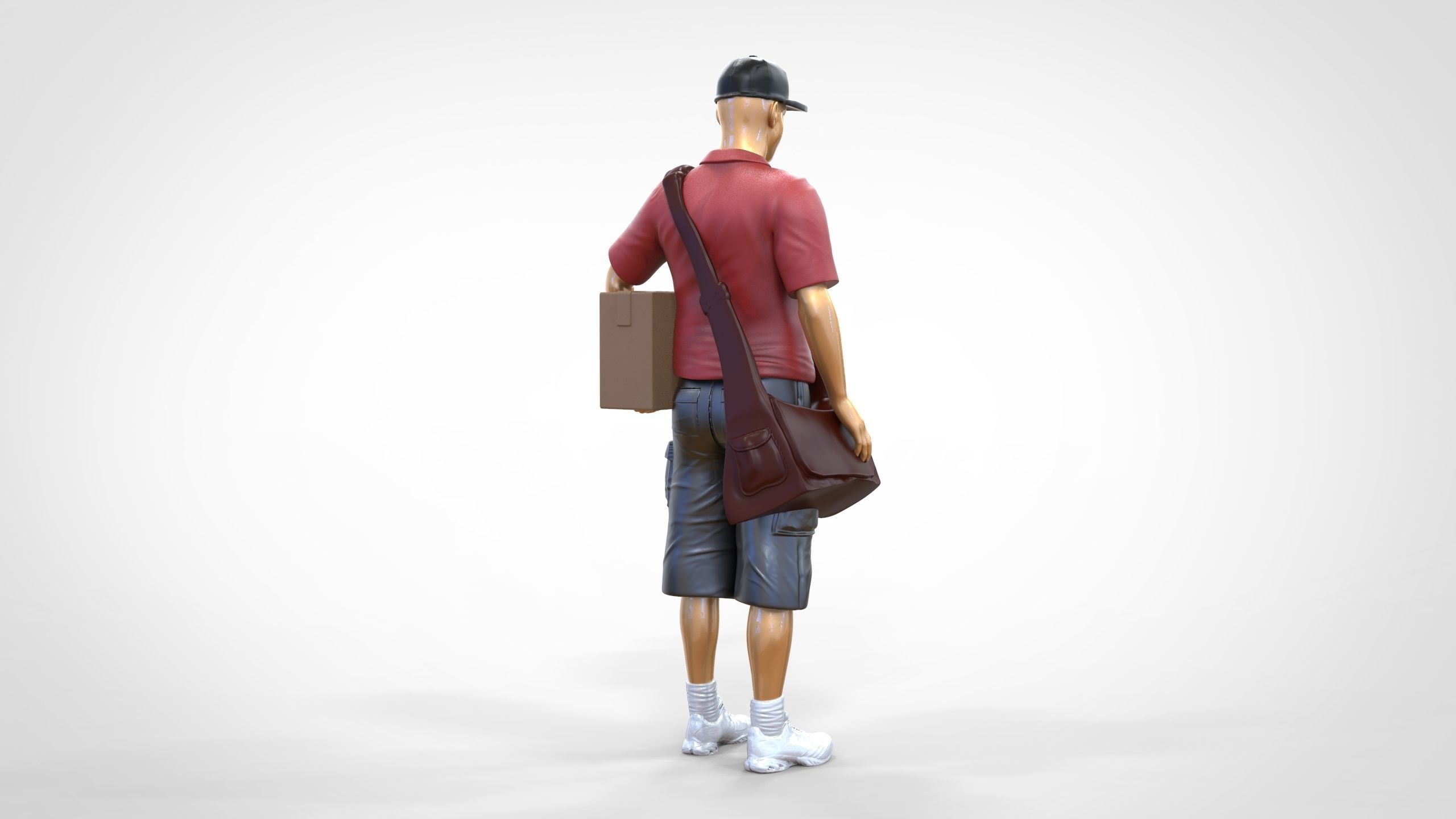 N1 Postman with Box 3D print model_8