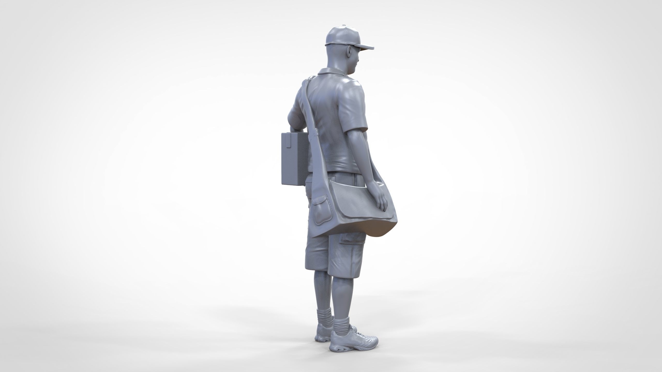 N1 Postman with Box 3D print model_39