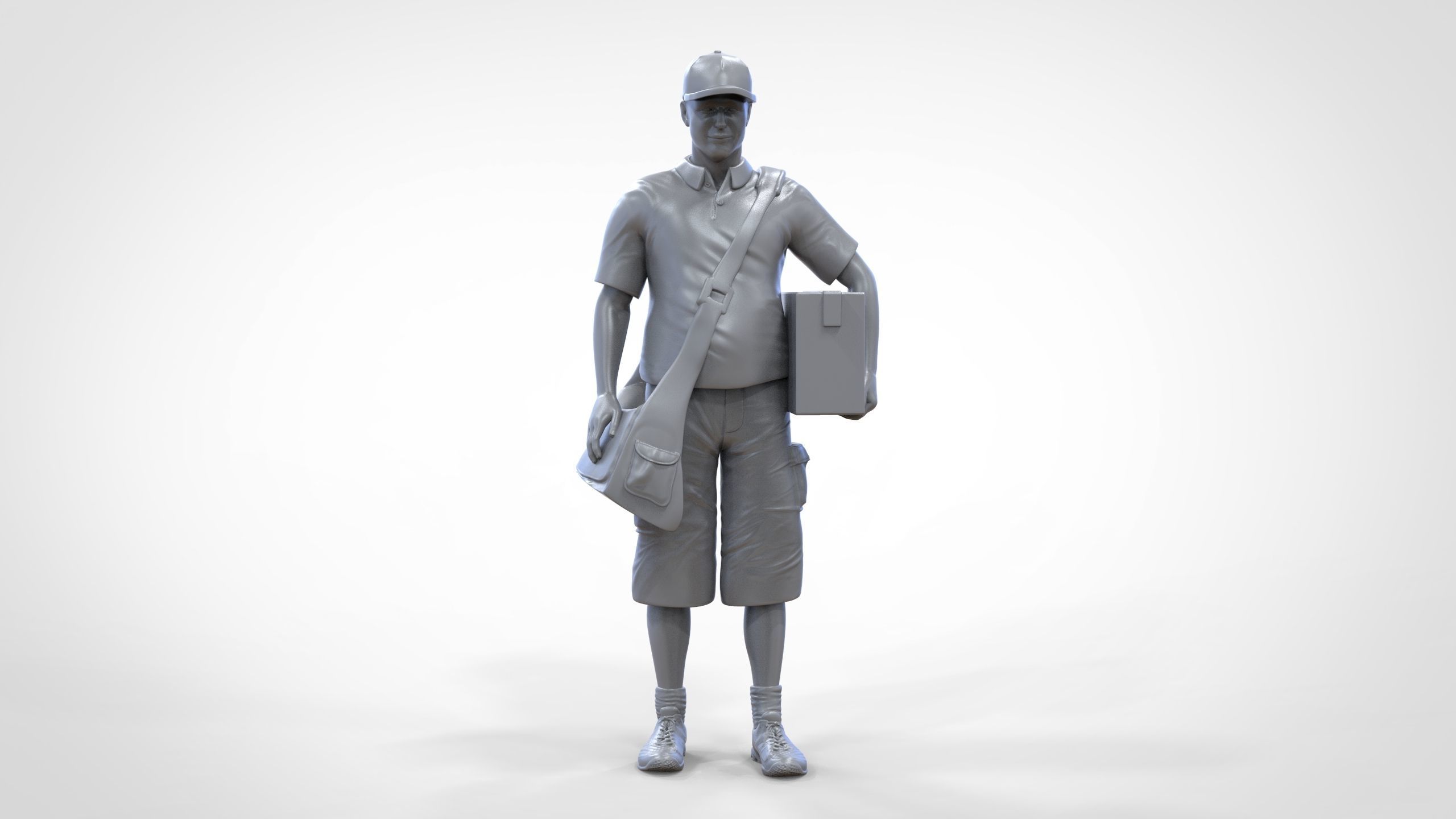 N1 Postman with Box 3D print model_43