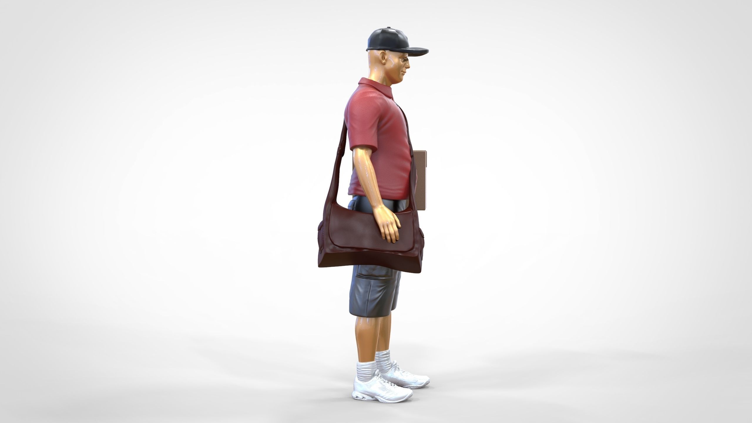 N1 Postman with Box 3D print model_14