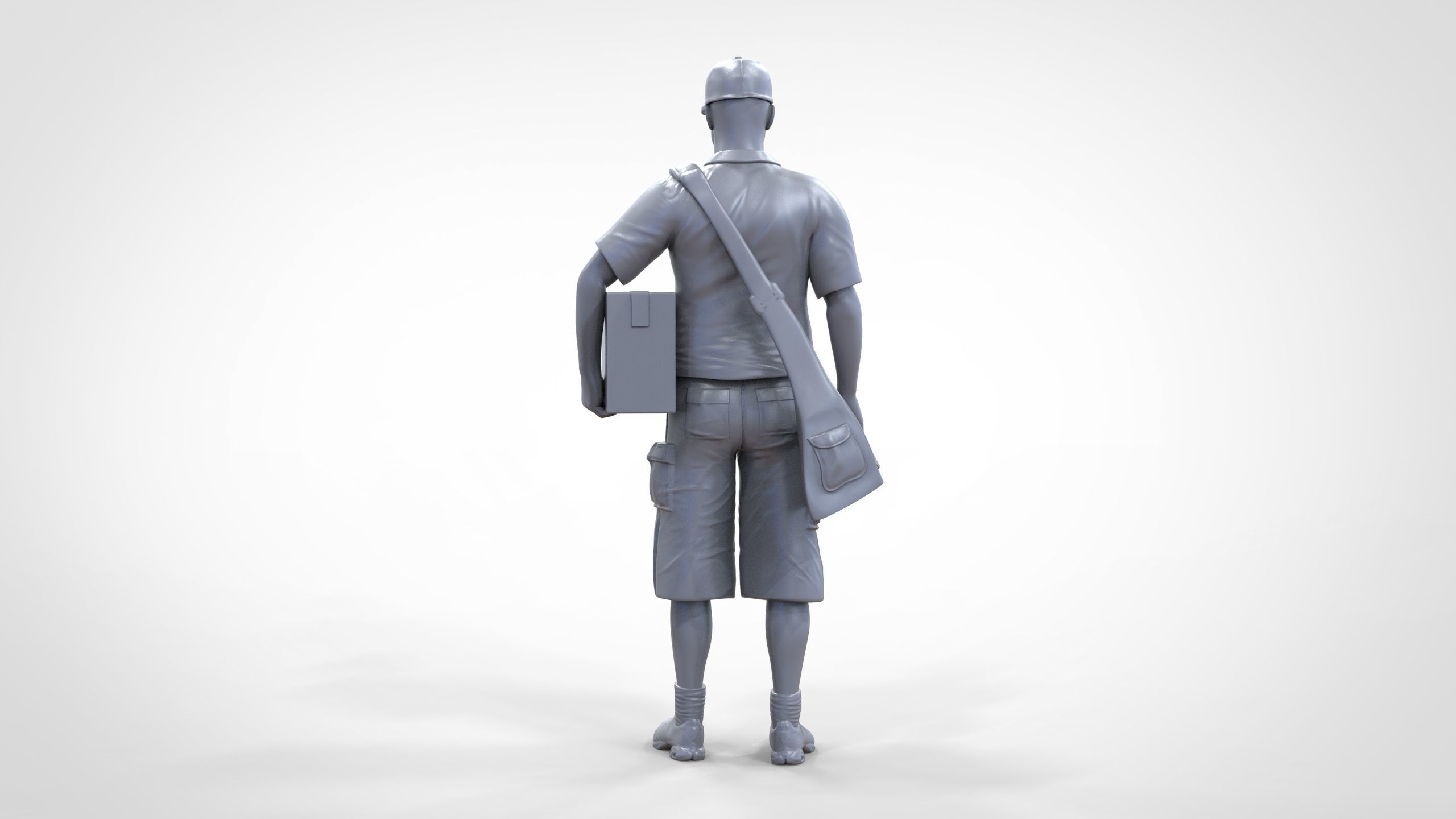 N1 Postman with Box 3D print model_37