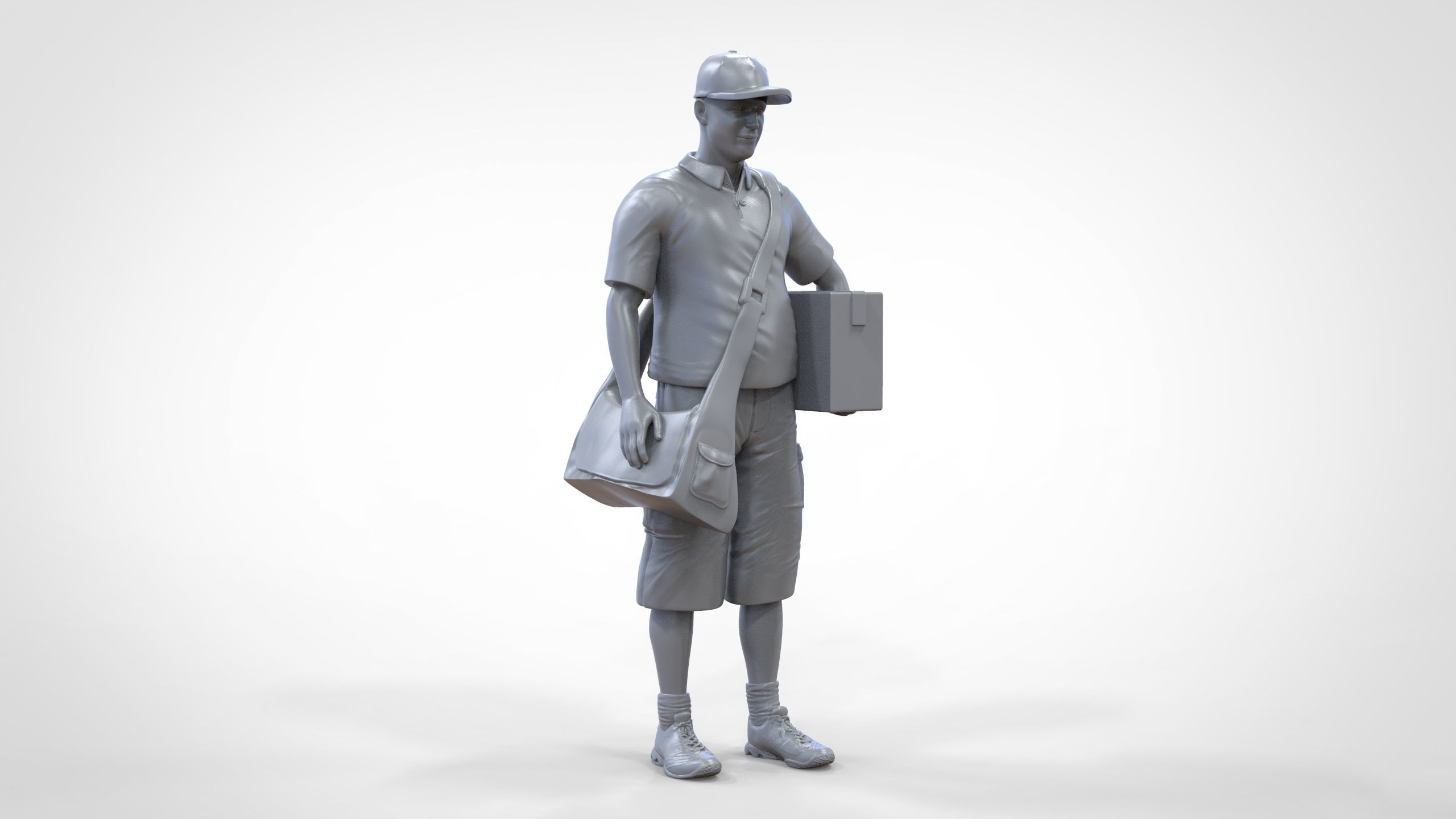 N1 Postman with Box 3D print model_42