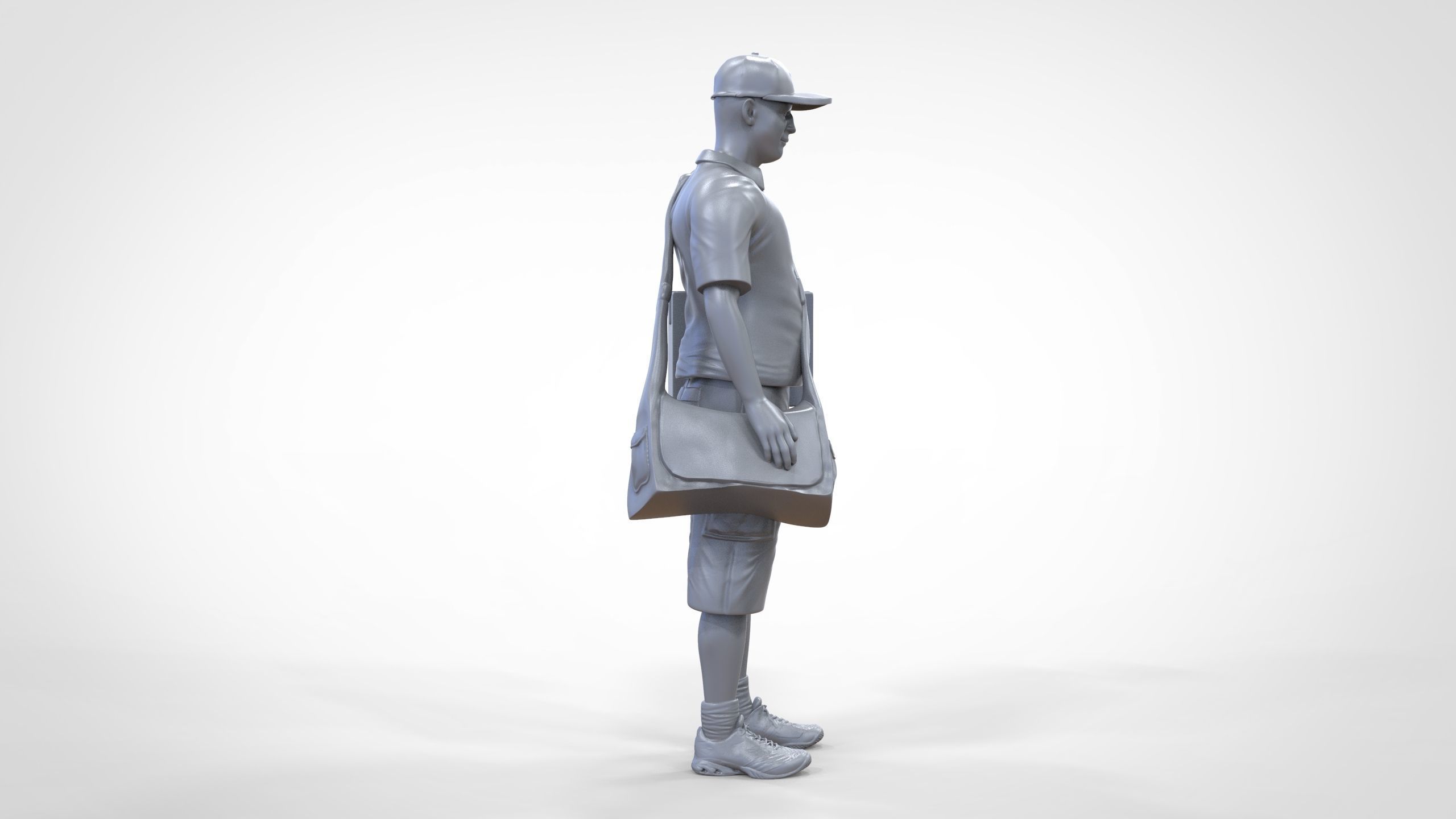 N1 Postman with Box 3D print model_40