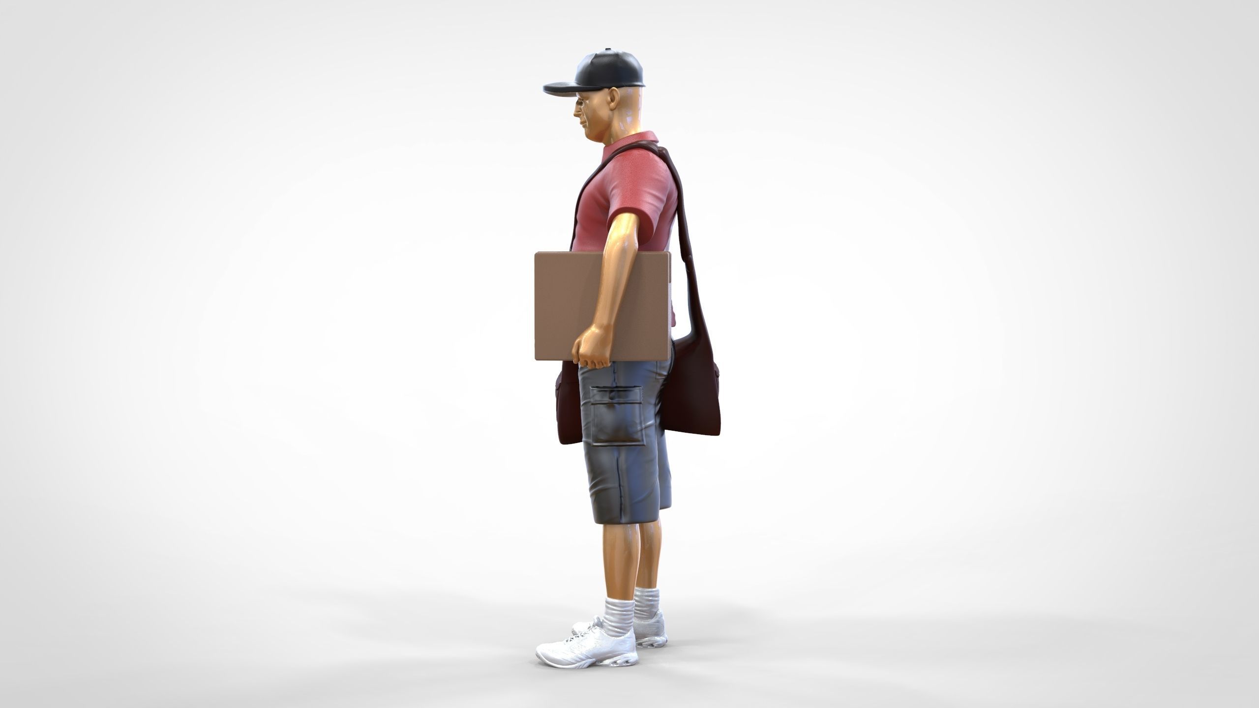 N1 Postman with Box 3D print model_31