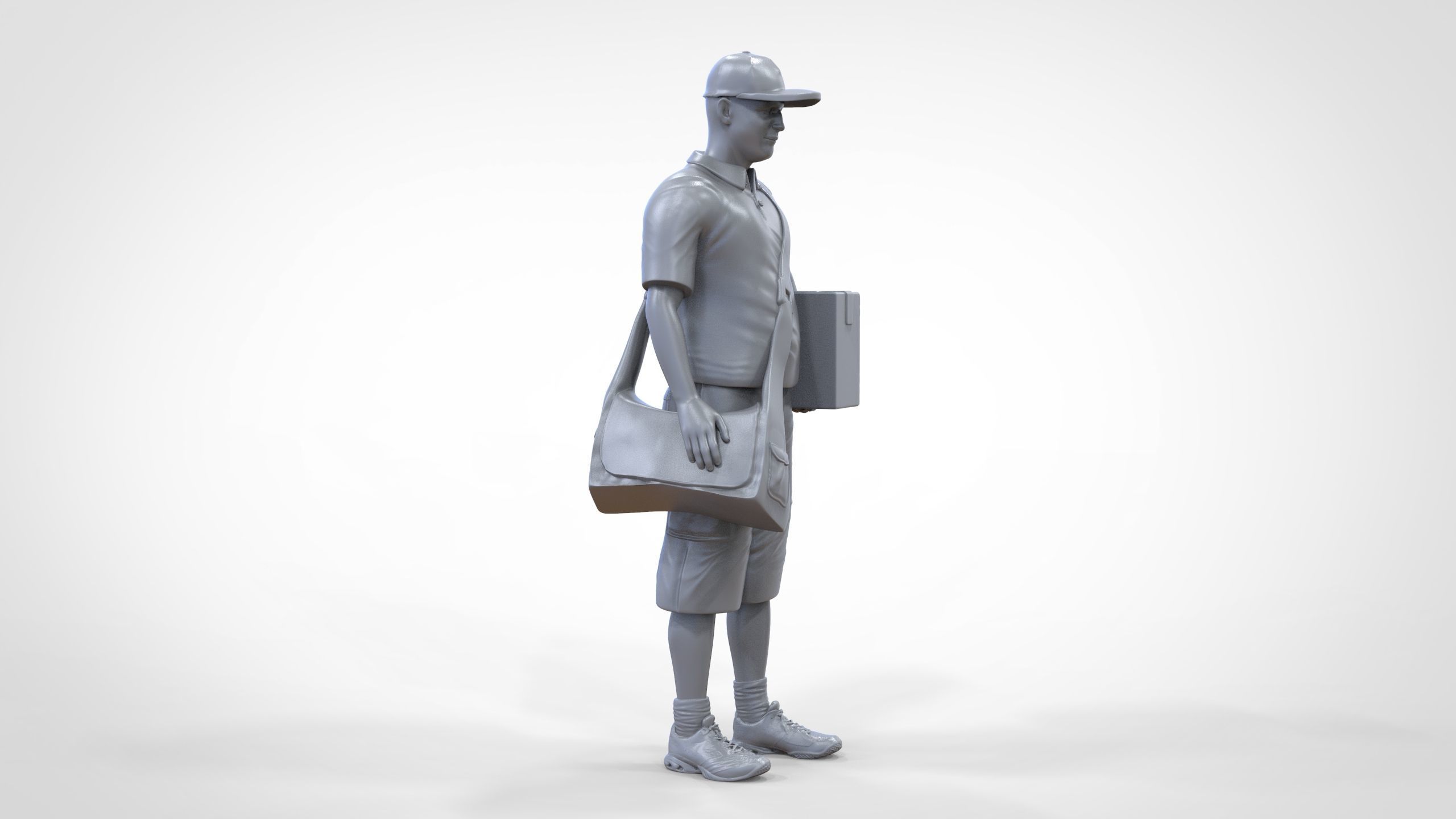 N1 Postman with Box 3D print model_41