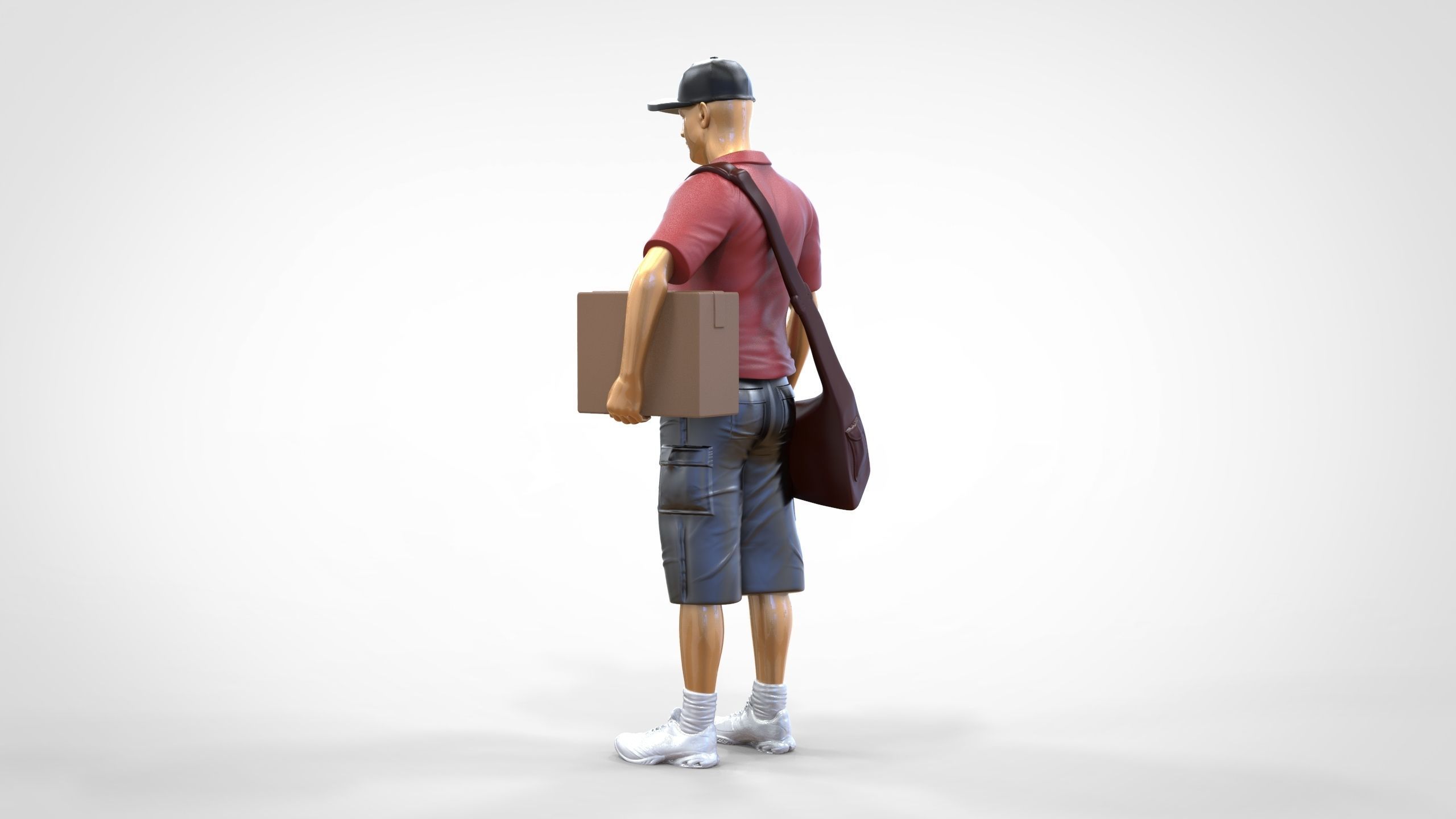 N1 Postman with Box 3D print model_34