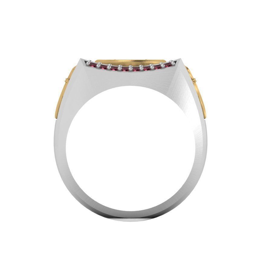 3d-model ring rose gold with ruby stones 3D print model_3