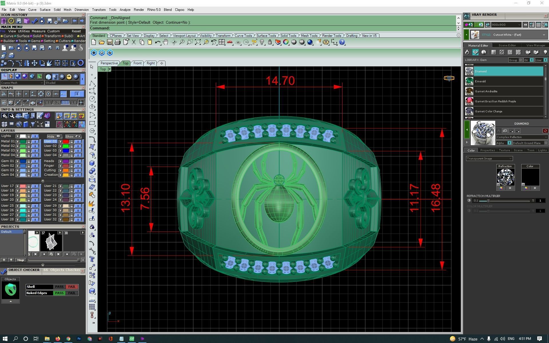 3d-model ring rose gold with ruby stones 3D print model_15