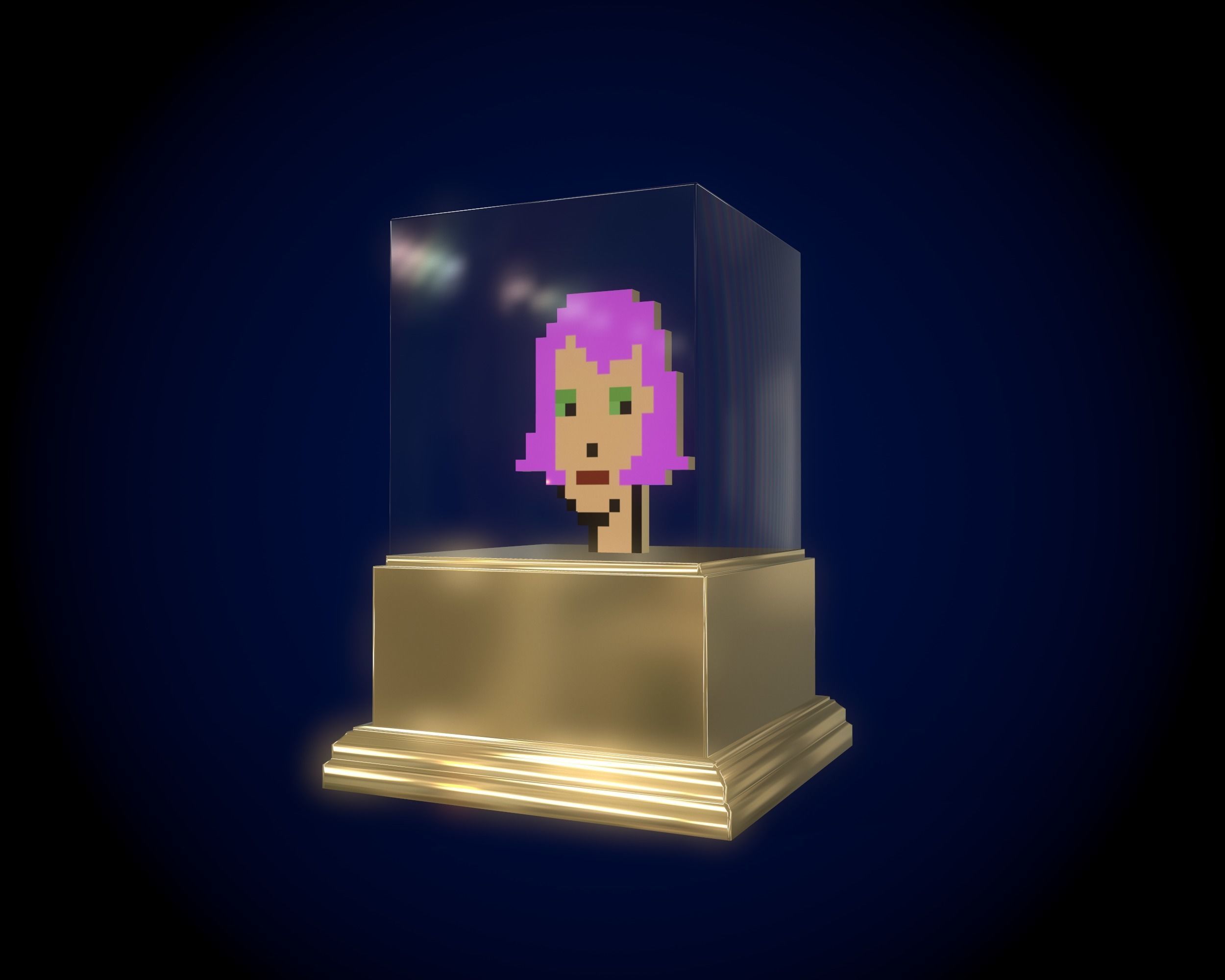 Gold punk 3D model_5