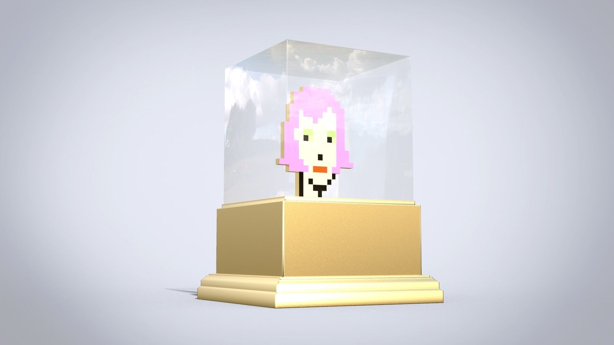 Gold punk 3D model_4