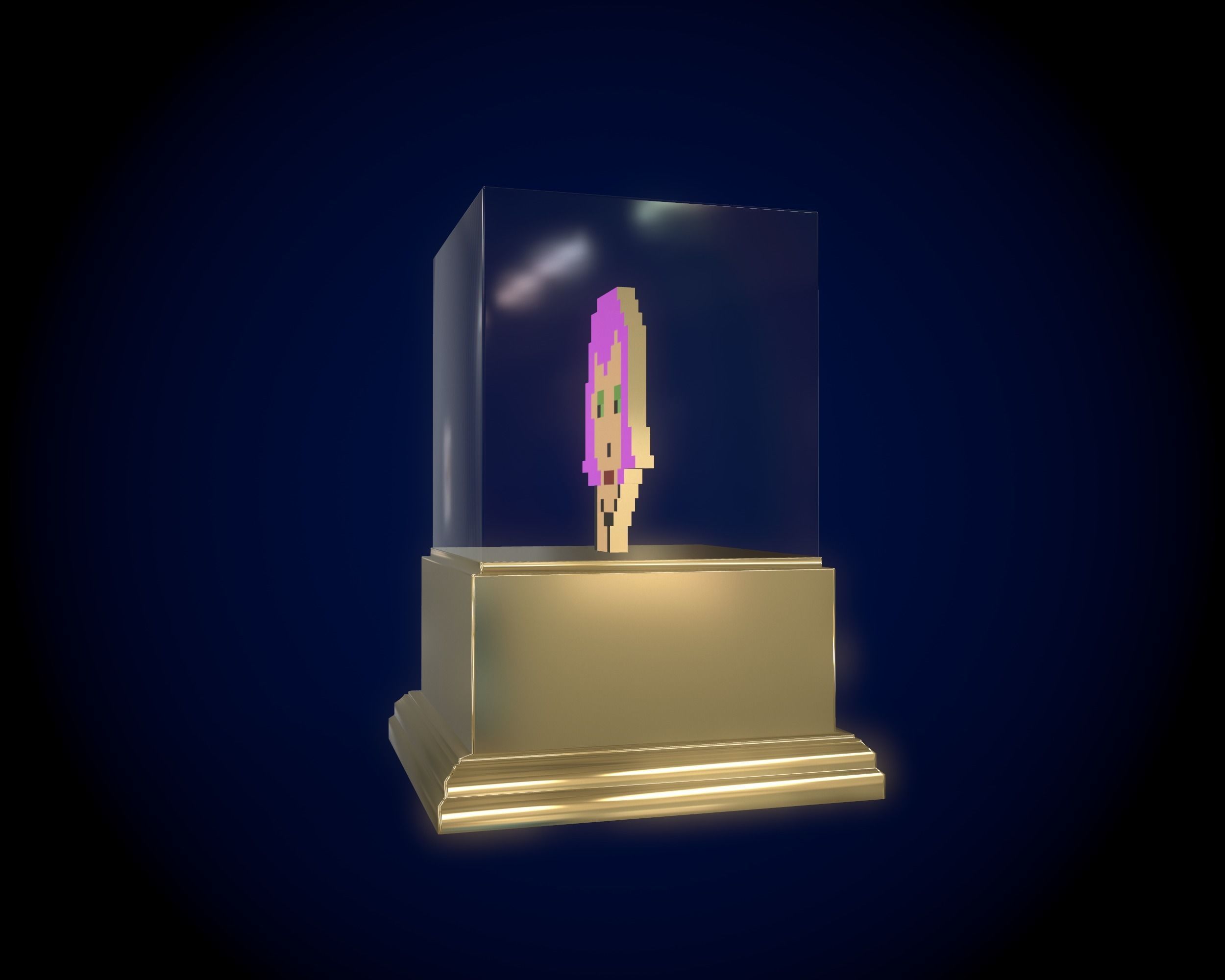 Gold punk 3D model_6