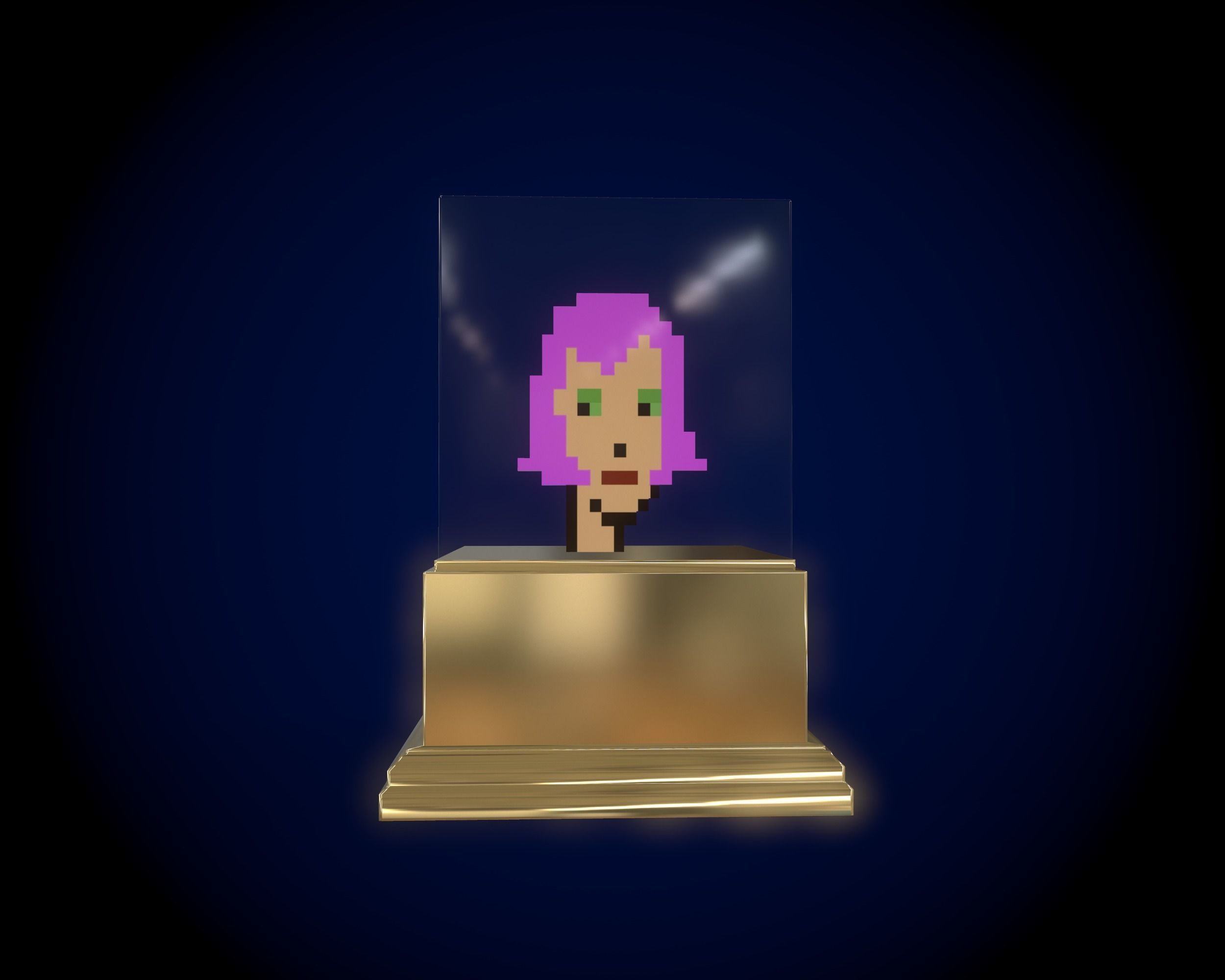 Gold punk 3D model_7