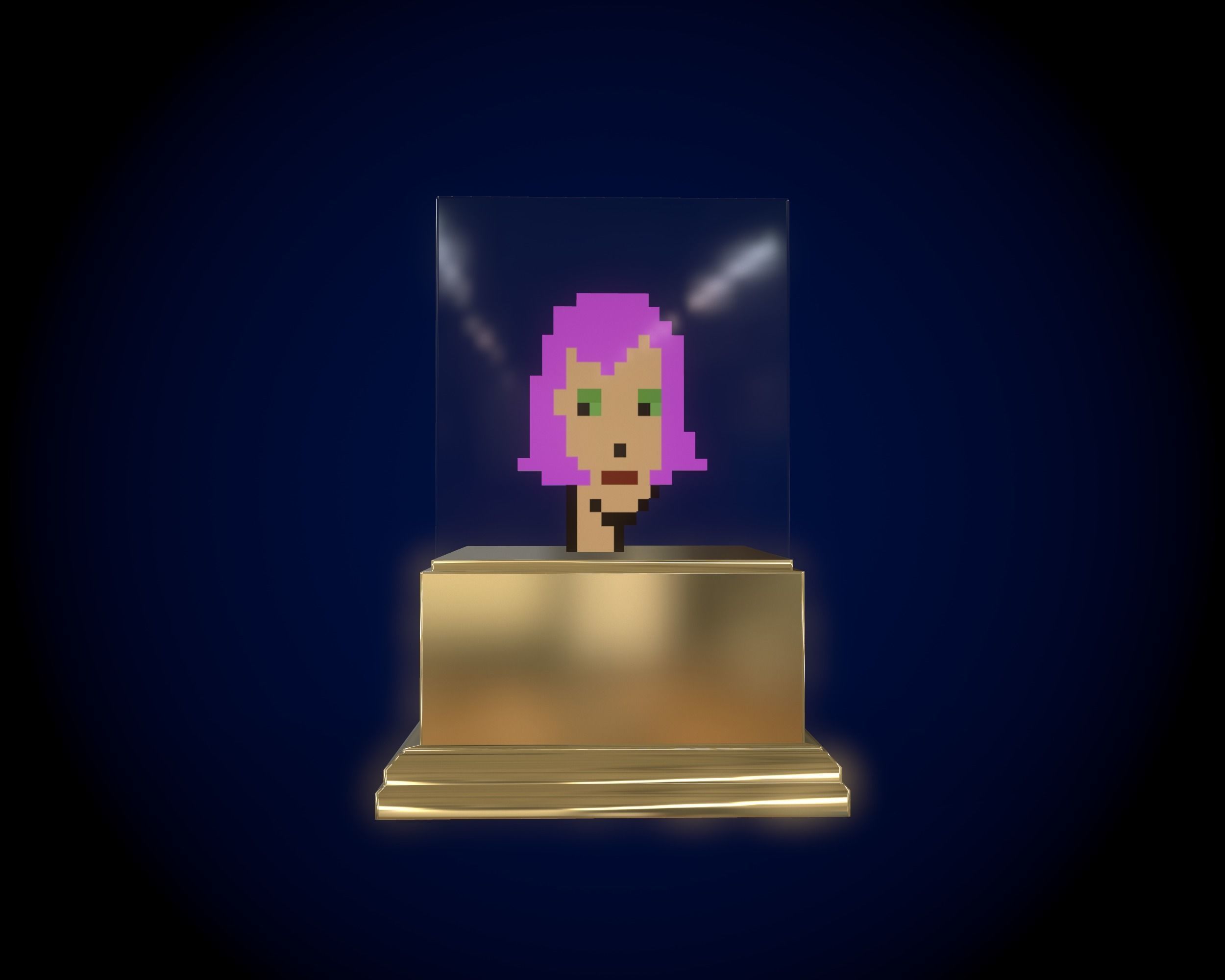 Gold punk 3D model_8