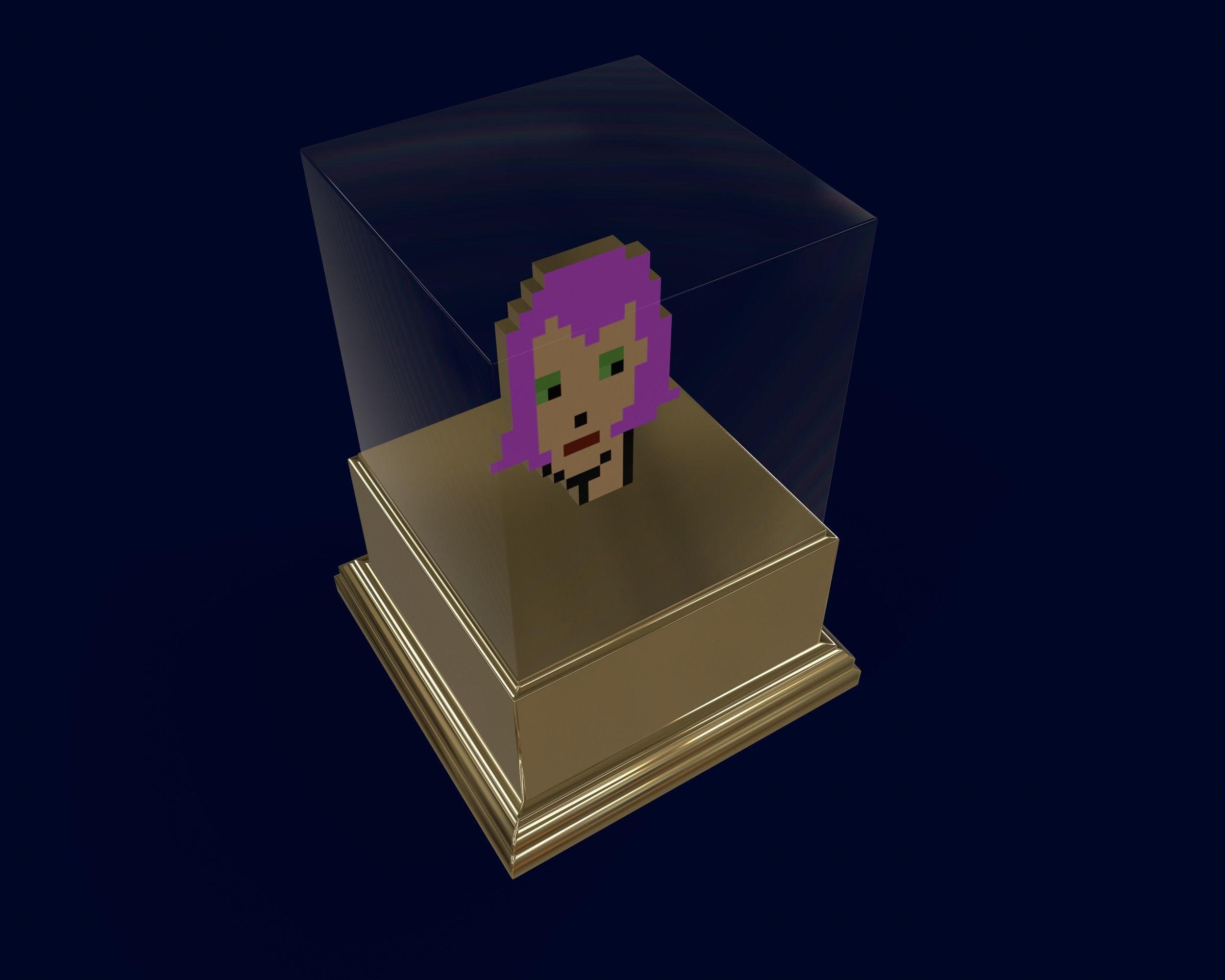 Gold punk 3D model_9