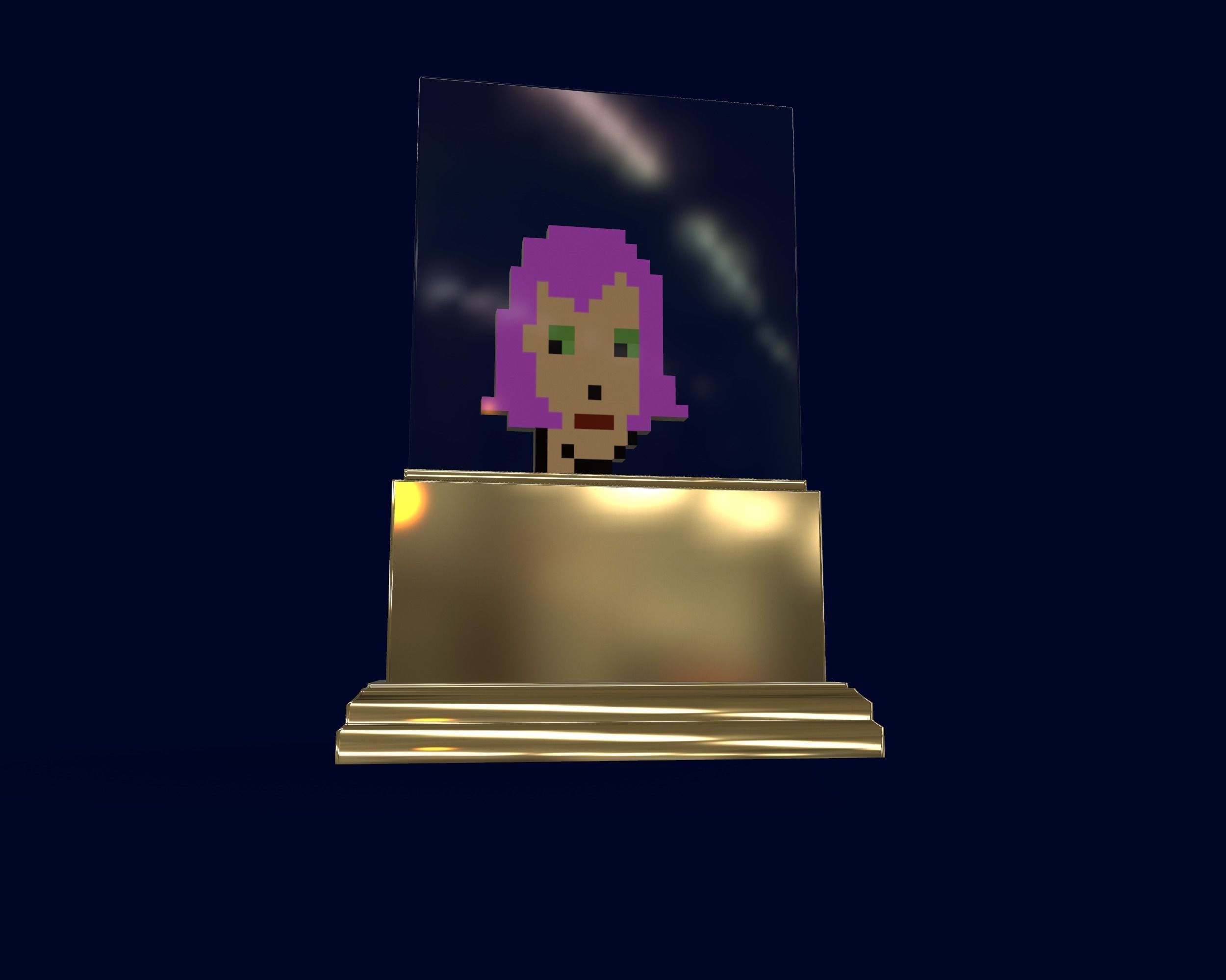 Gold punk 3D model_12