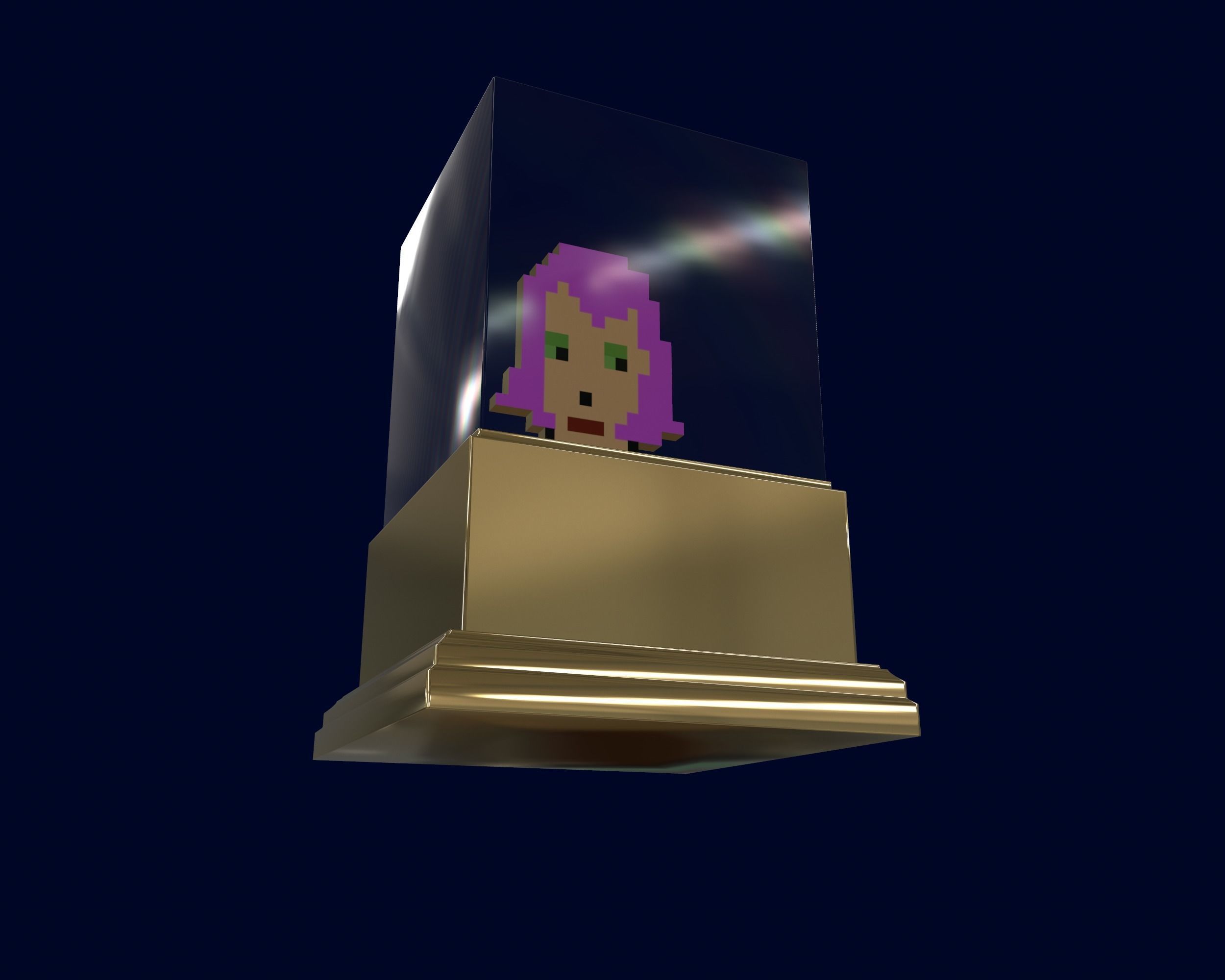 Gold punk 3D model_10