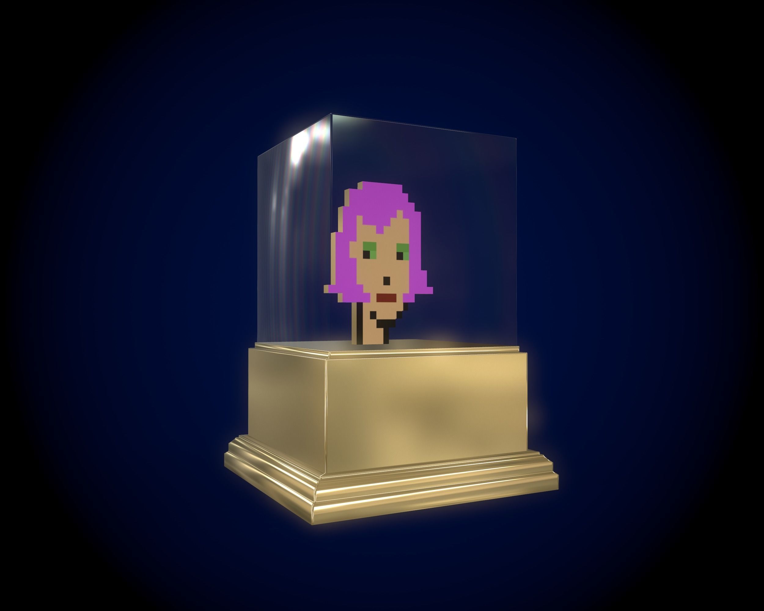 Gold punk 3D model_3