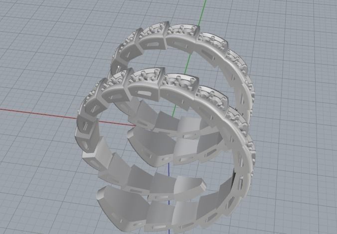 2 ring of snakes 3D print model_10