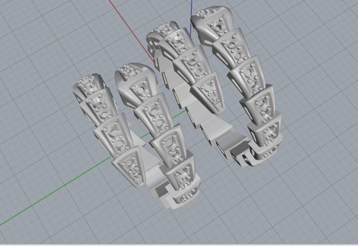 2 ring of snakes 3D print model_9