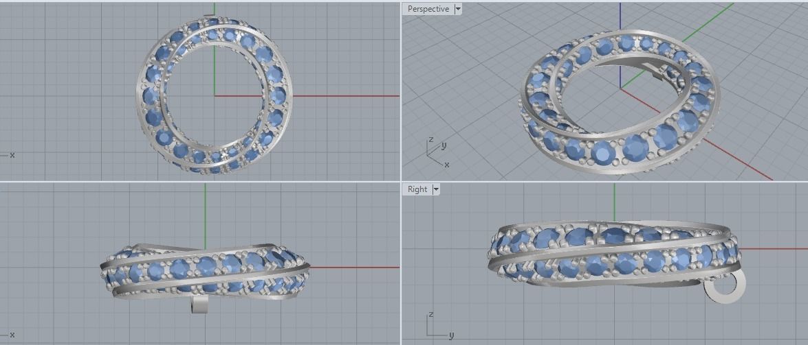 pendant spiral 3D print model_6