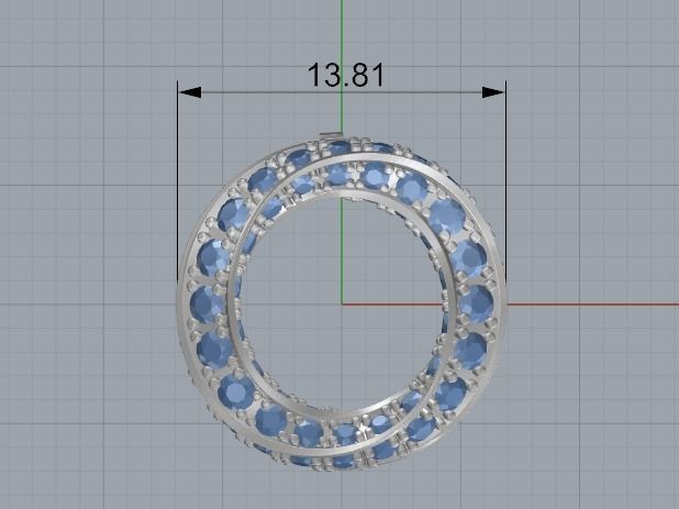 pendant spiral 3D print model_5