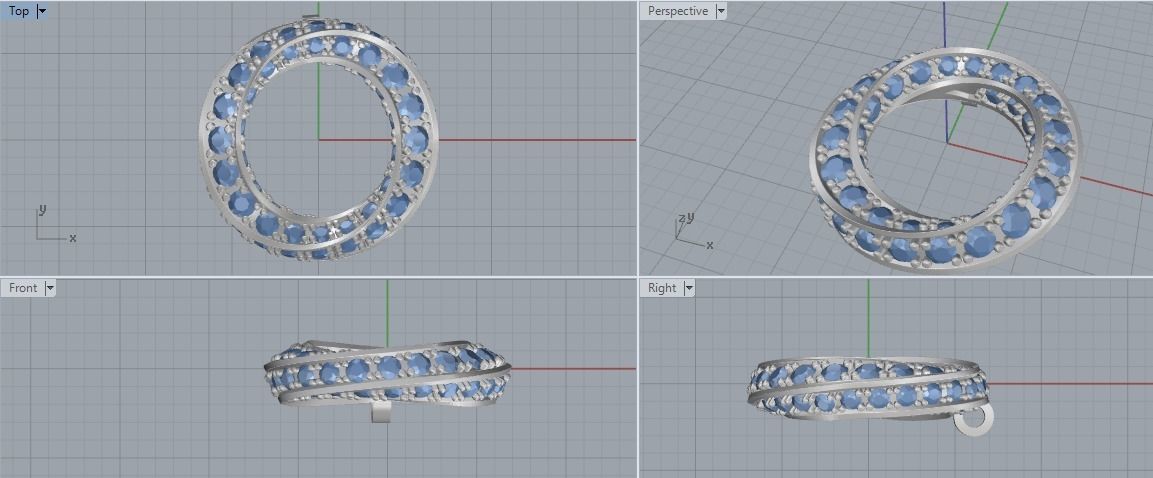 pendant spiral 3D print model_1