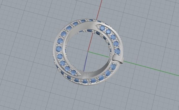 pendant spiral 3D print model_7