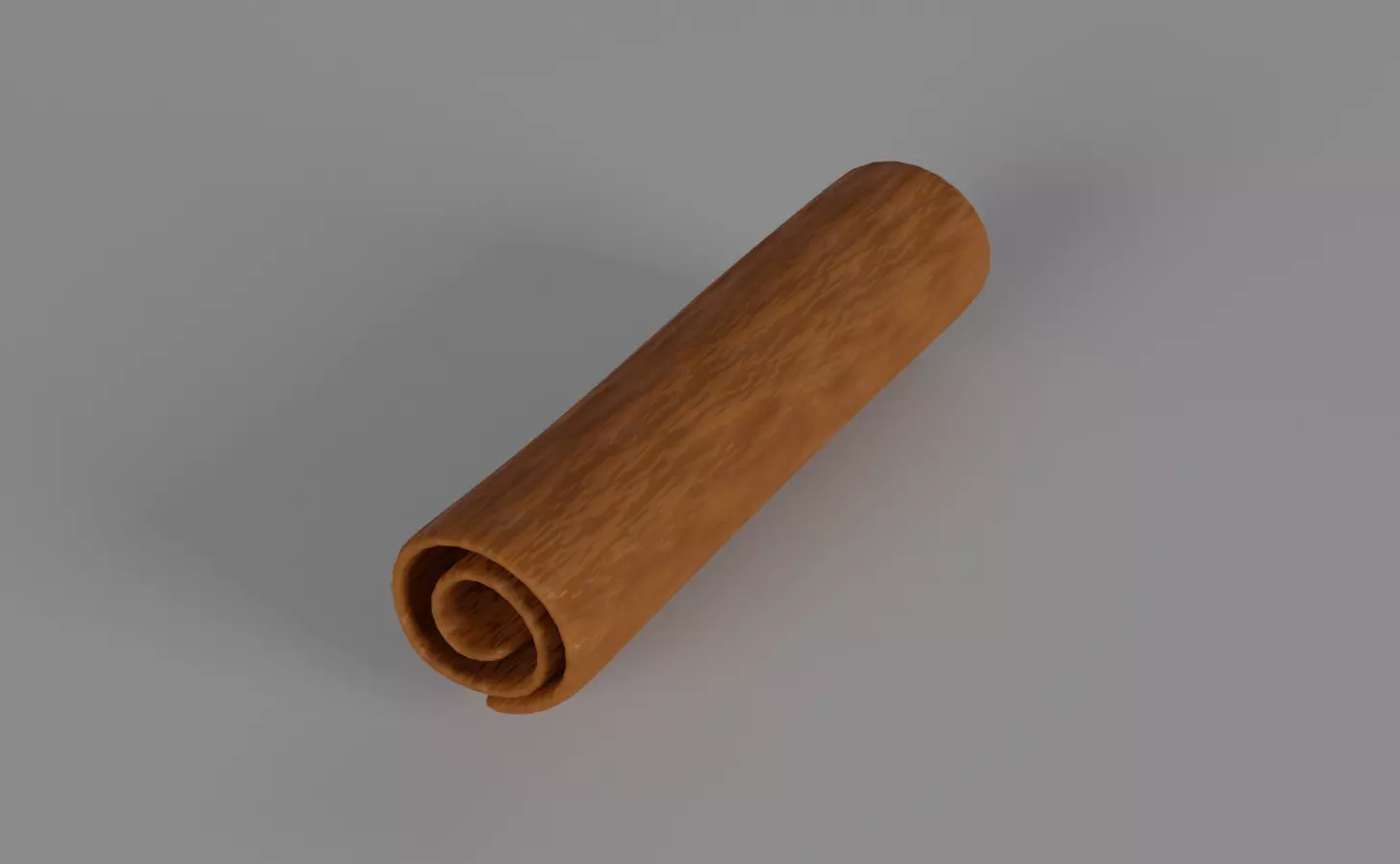 cinnamon wooden roll Free 3D model_0
