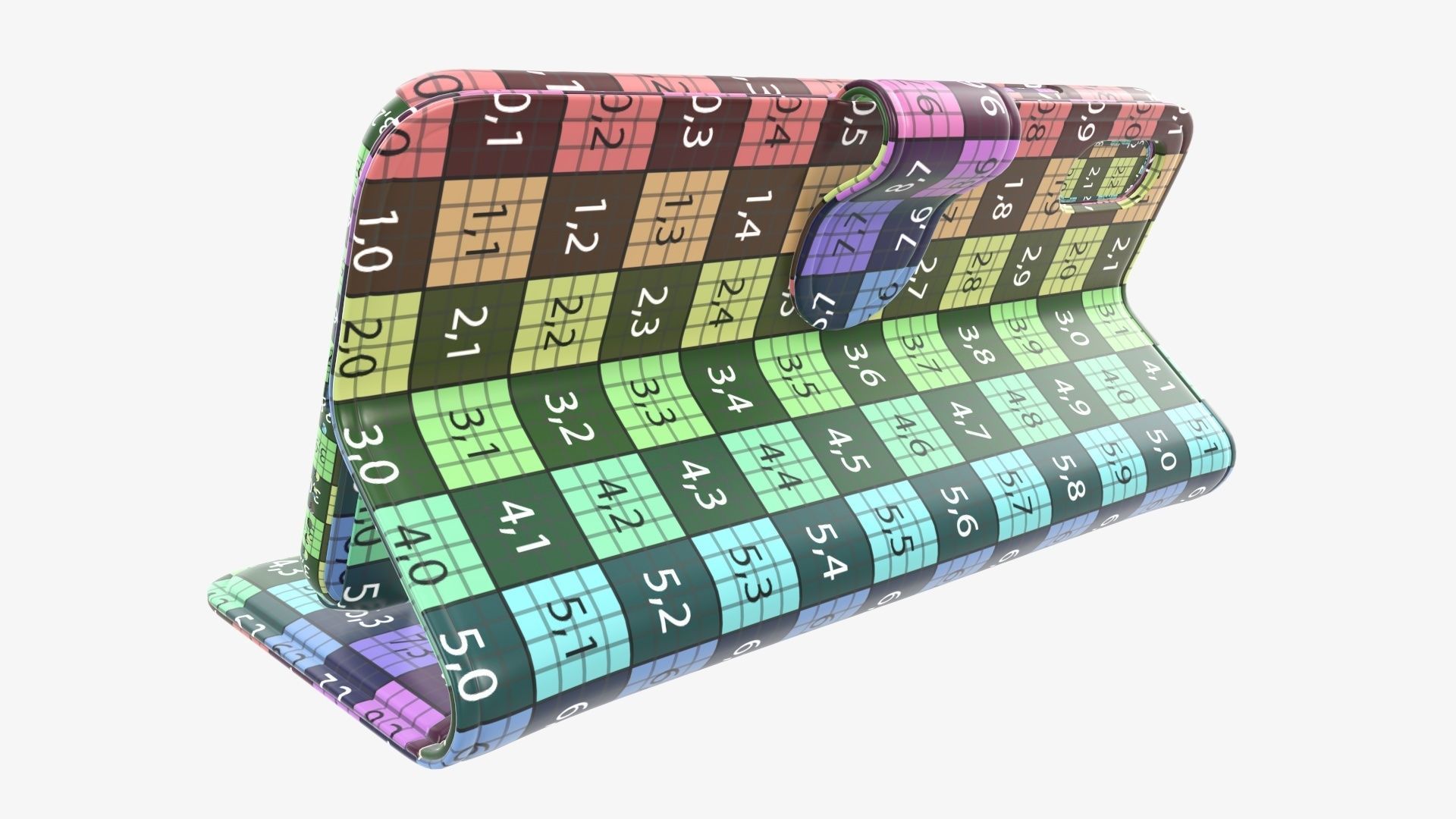 Smartphone in flip wallet case 3D Model Collection_13