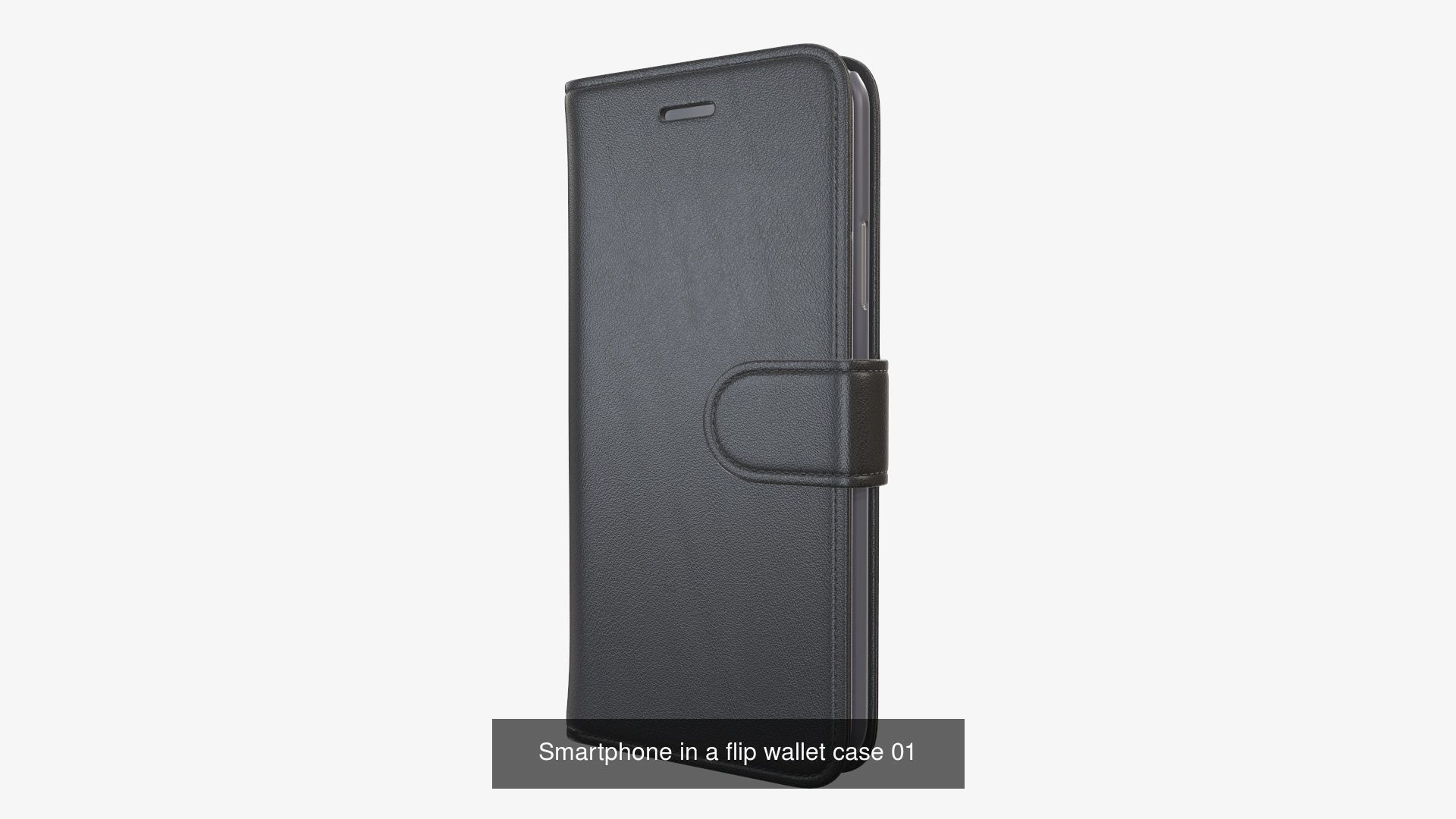 Smartphone in flip wallet case 3D Model Collection_1